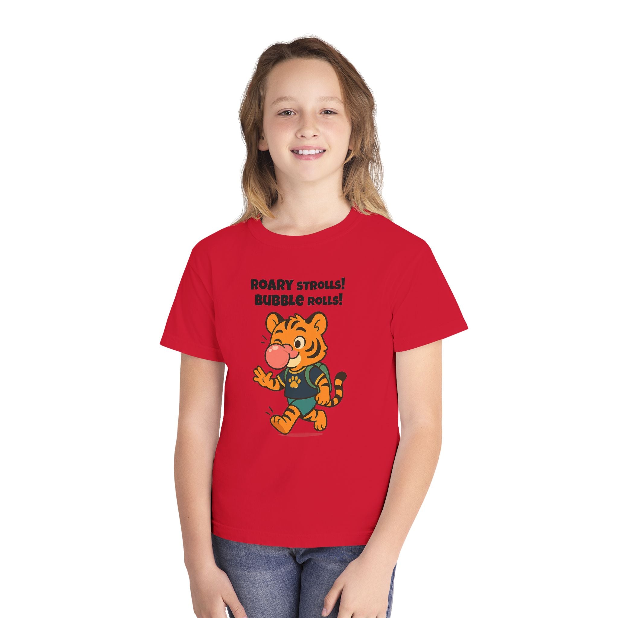 Youth Midweight Cotton Tee - Roary's Bubblegum Time