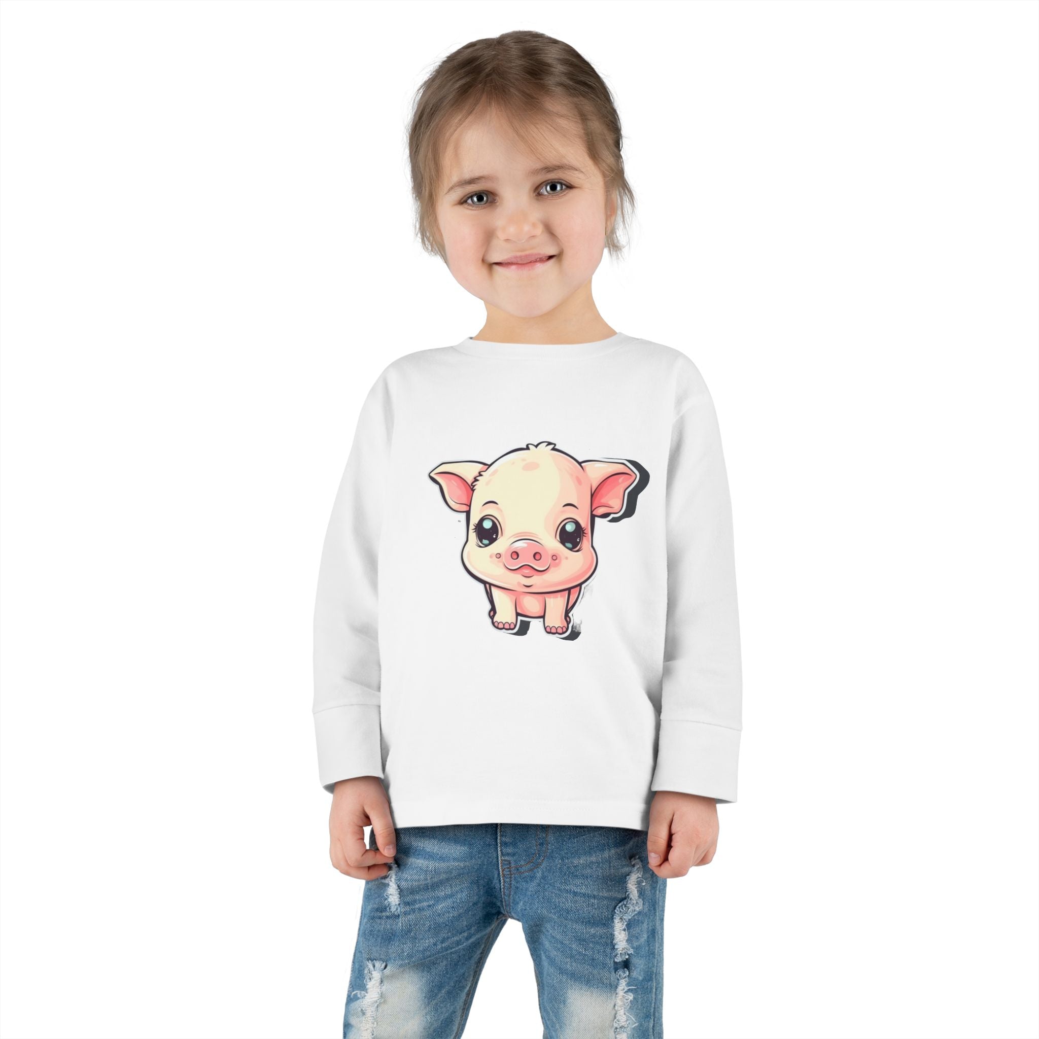 Toddler Long Sleeve Tee - Pig Piglet