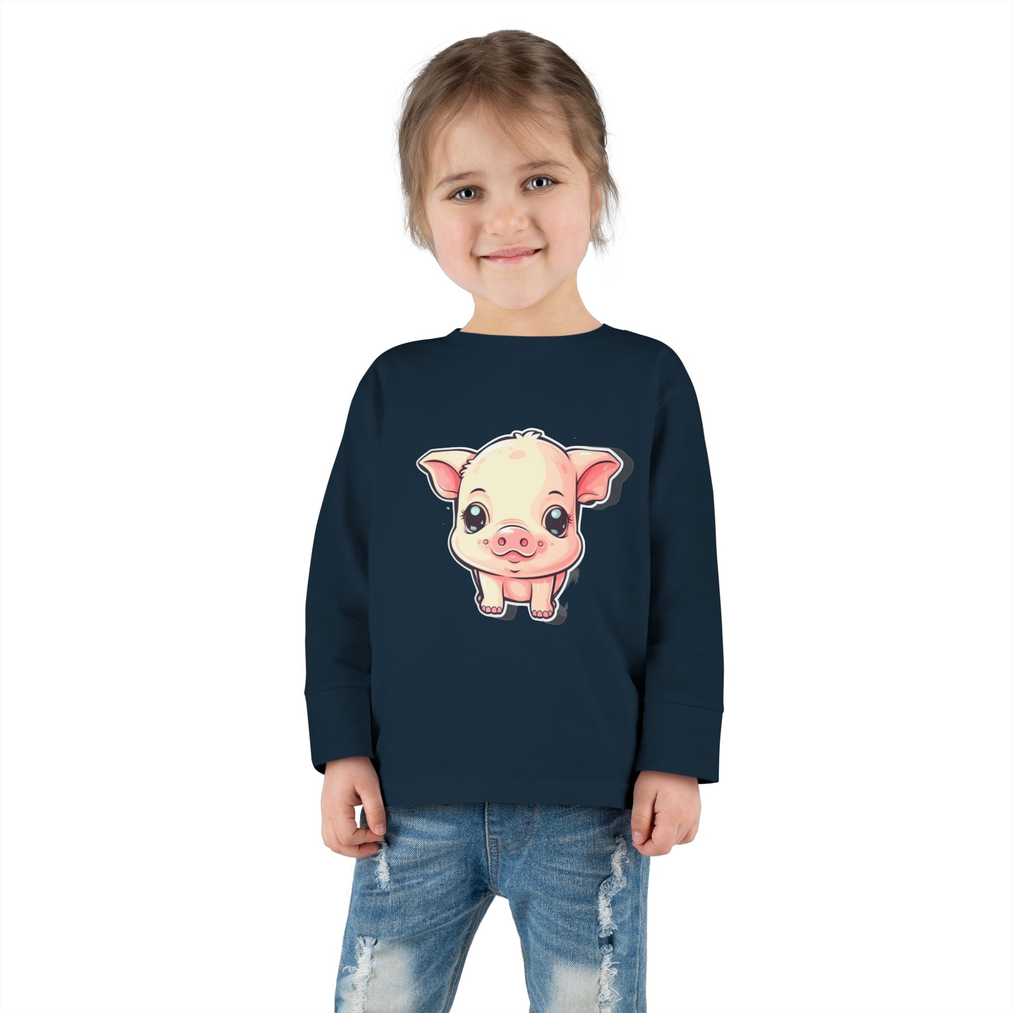 Toddler Long Sleeve Tee - Pig Piglet