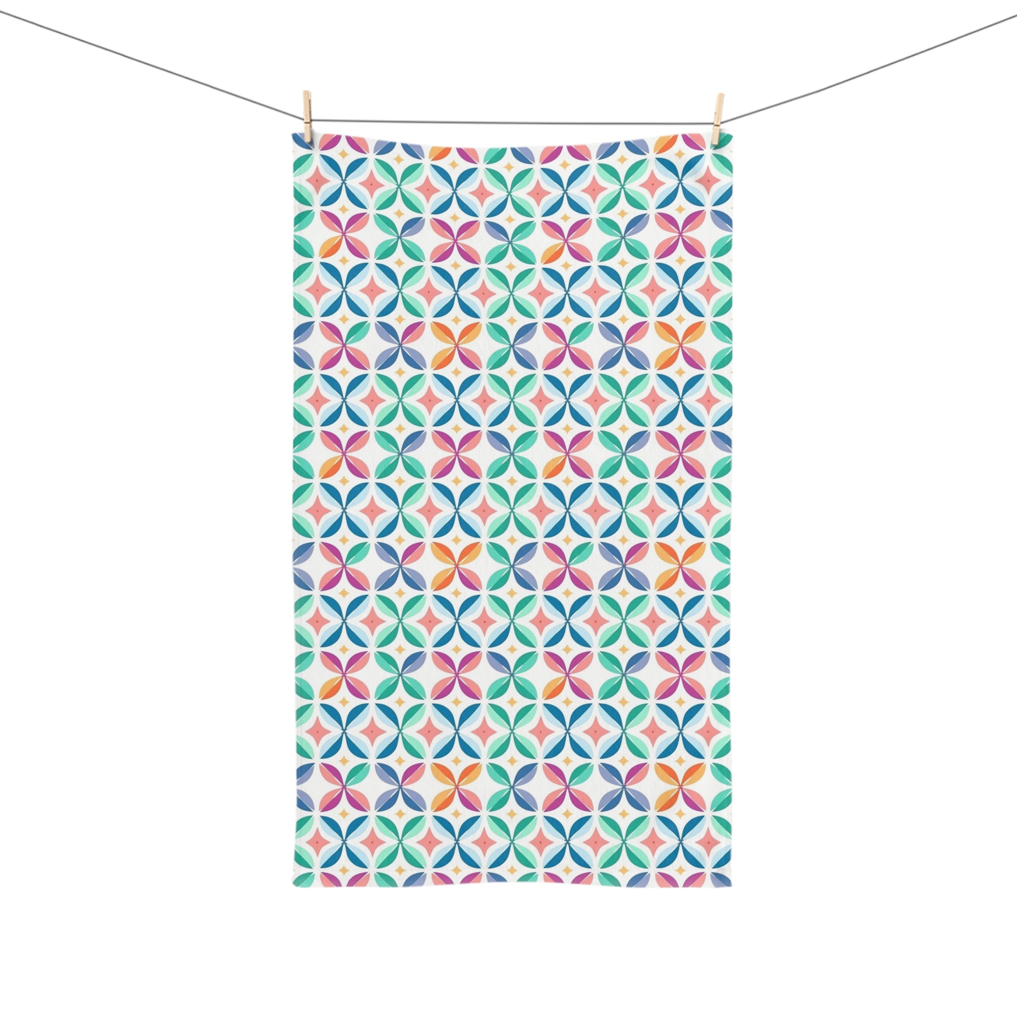 Hand Towel (AOP) - Seamless Minimalistic Pastel Designs 09