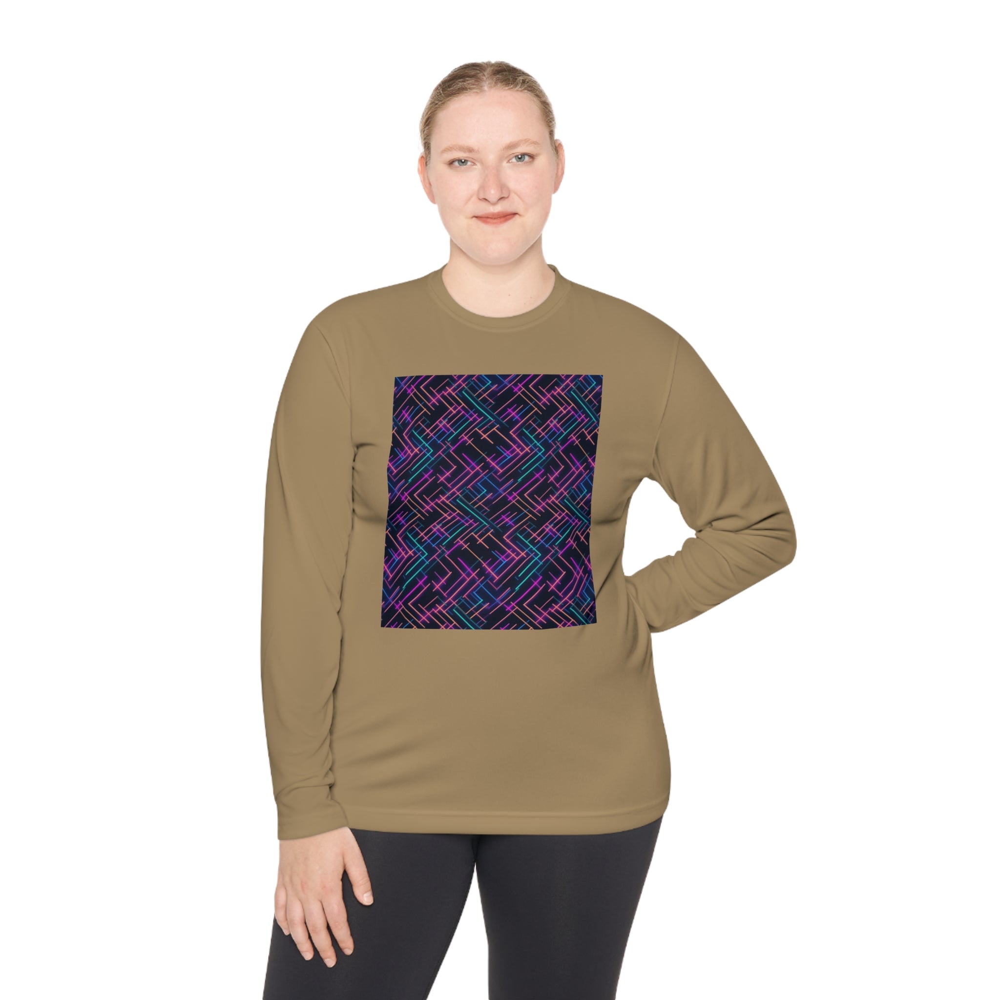 Unisex Lightweight Long Sleeve Tee (AOP) - Abstract Designs 05