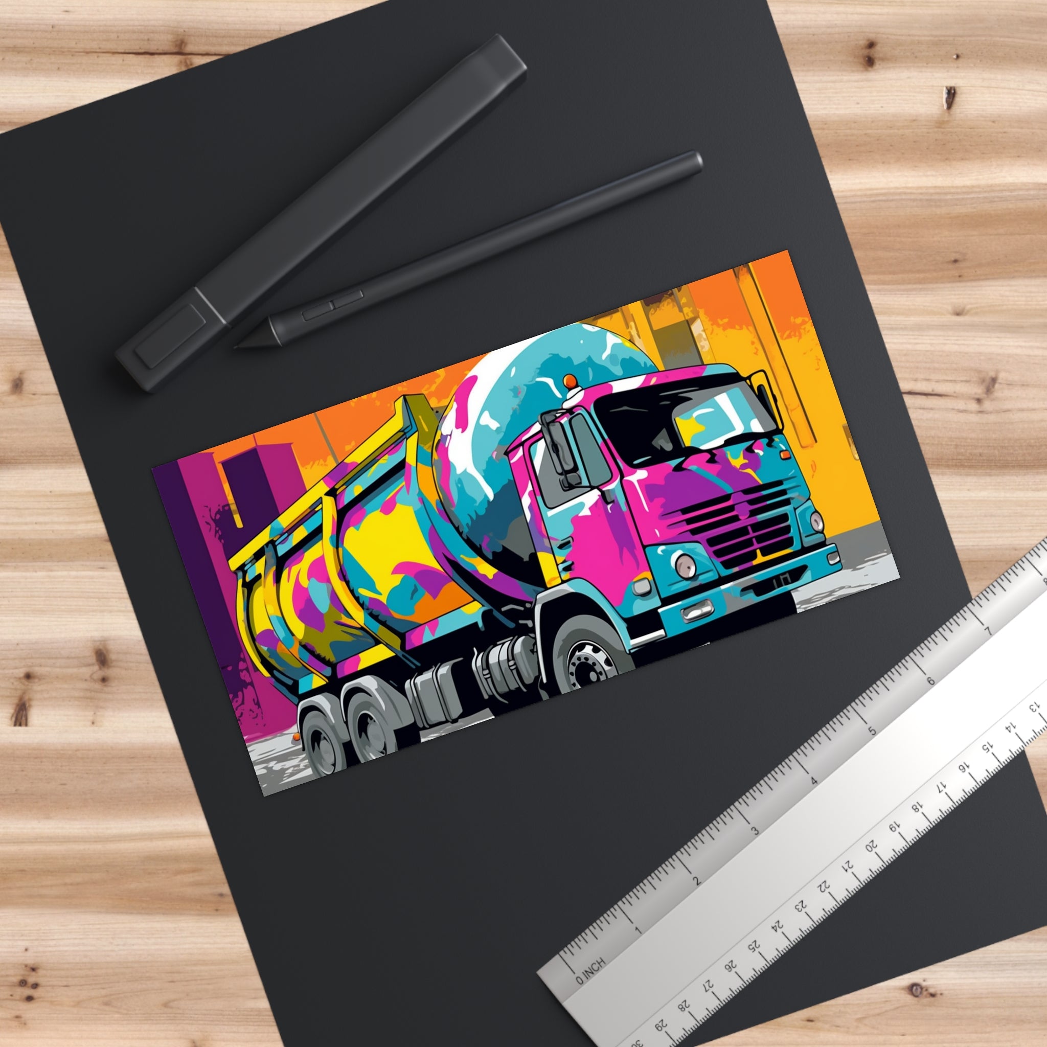 Bumper Stickers - Pop Art Designs, Concrete Mixer