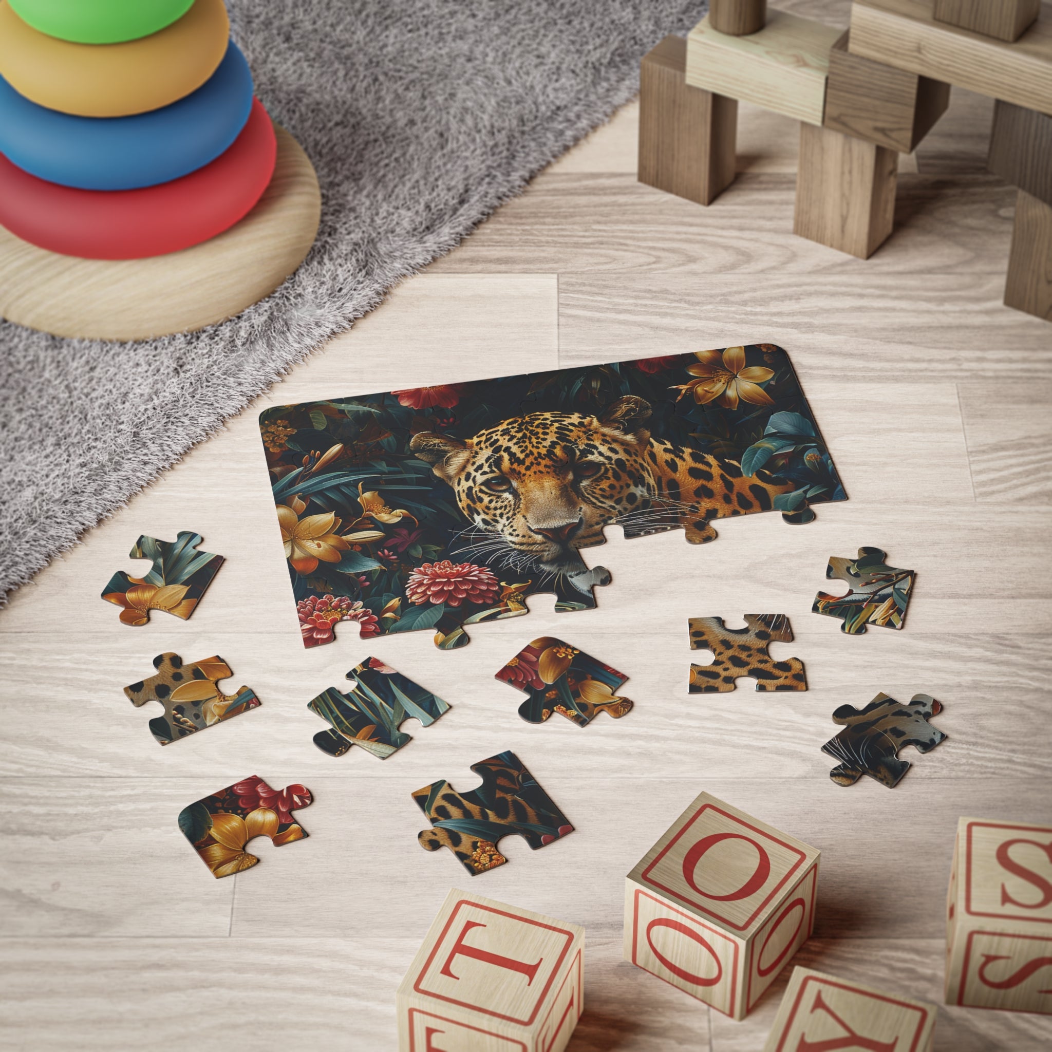 Kids' Puzzle, 30-Piece - Jaguar Forest