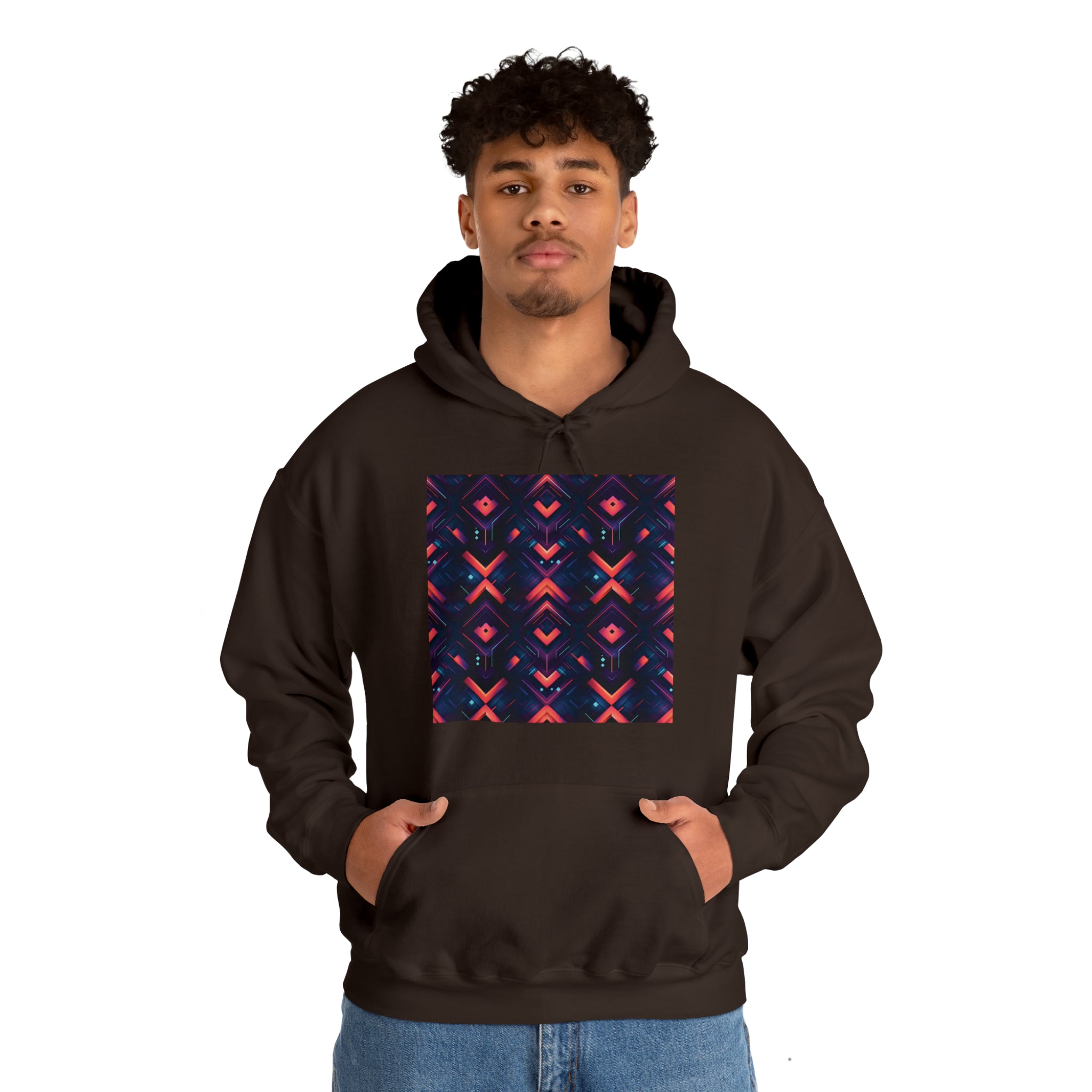 Unisex Heavy Blend™ Hooded Sweatshirt - Abstract Neon Designs 03
