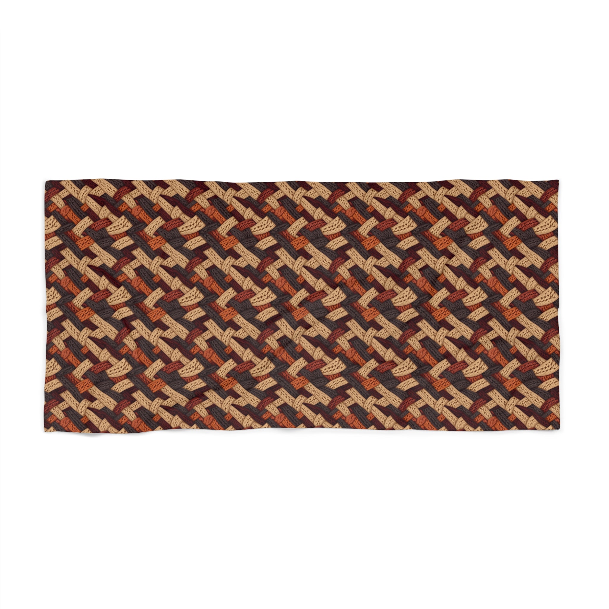 Beach Towel (AOP) - Seamless Knit Art Design 07