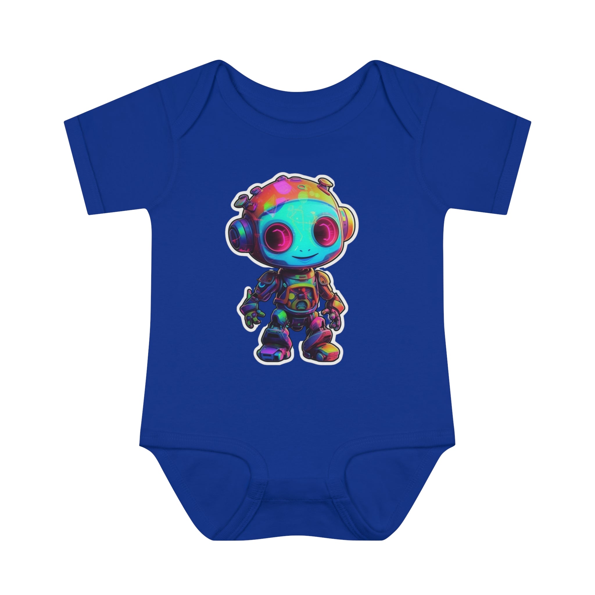 Infant Baby Rib Bodysuit - Chip, Robot Pop Art 07