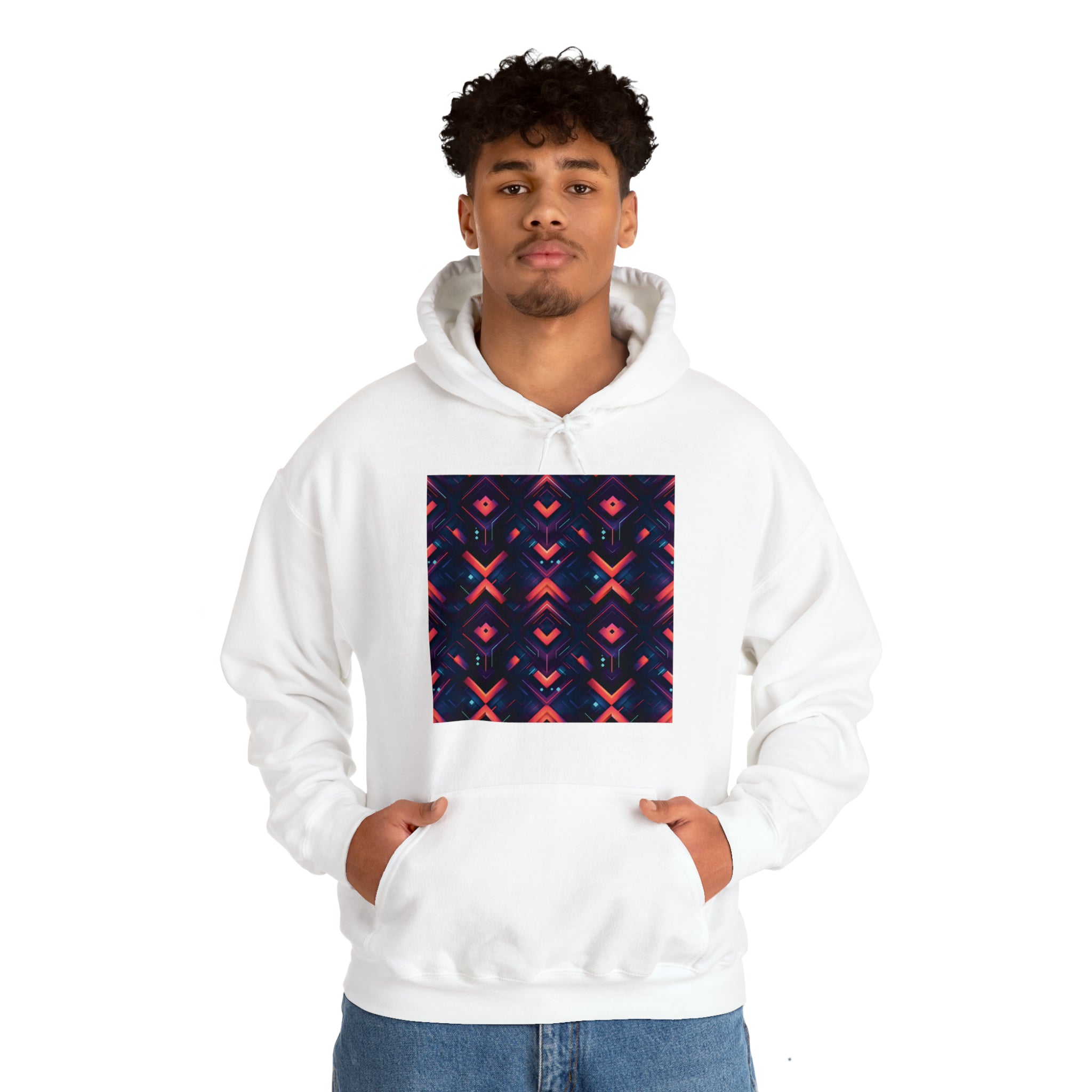 Unisex Heavy Blend™ Hooded Sweatshirt - Abstract Neon Designs 03