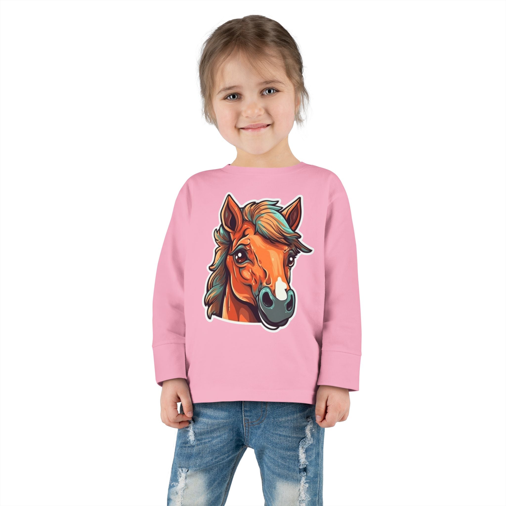 Toddler Long Sleeve Tee - Horse Foal