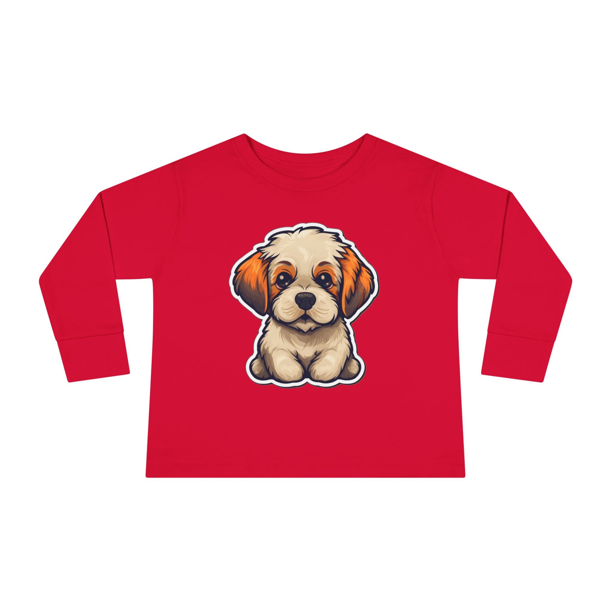 Toddler Long Sleeve Tee - Dog Puppy