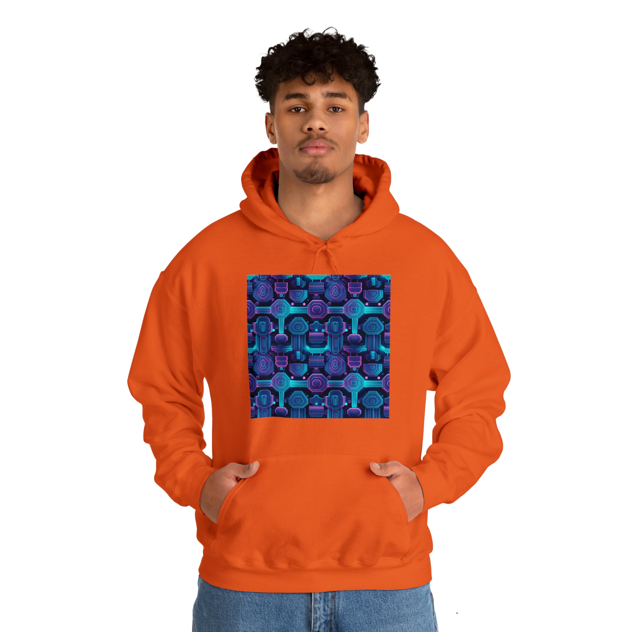 Unisex Heavy Blend™ Hooded Sweatshirt - Abstract Neon Designs 02