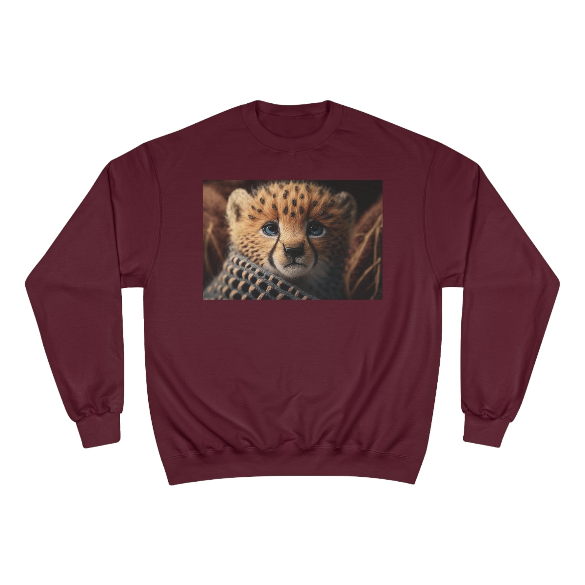 Champion Sweatshirt - Knit Animals, Cheetah Cub