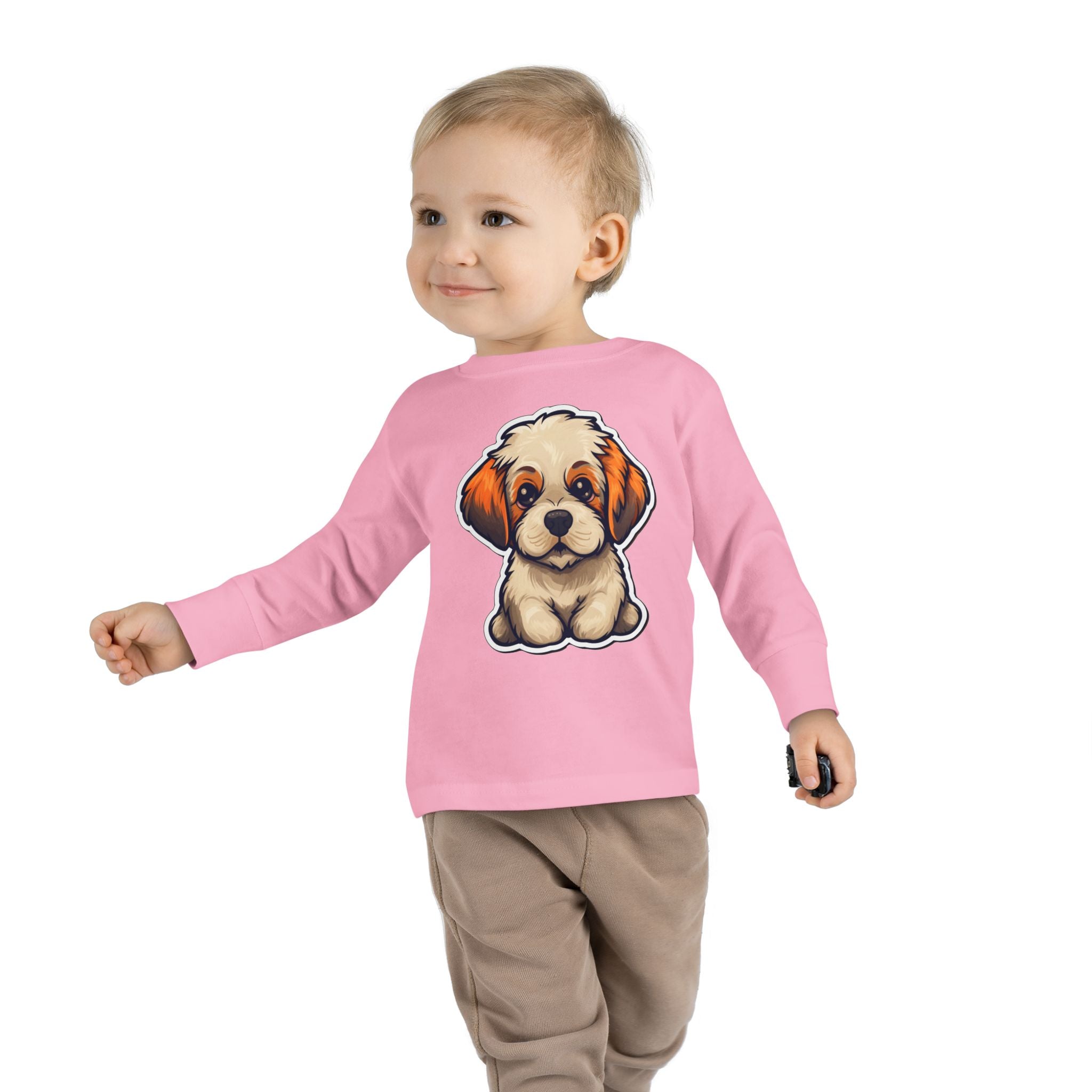 Toddler Long Sleeve Tee - Dog Puppy