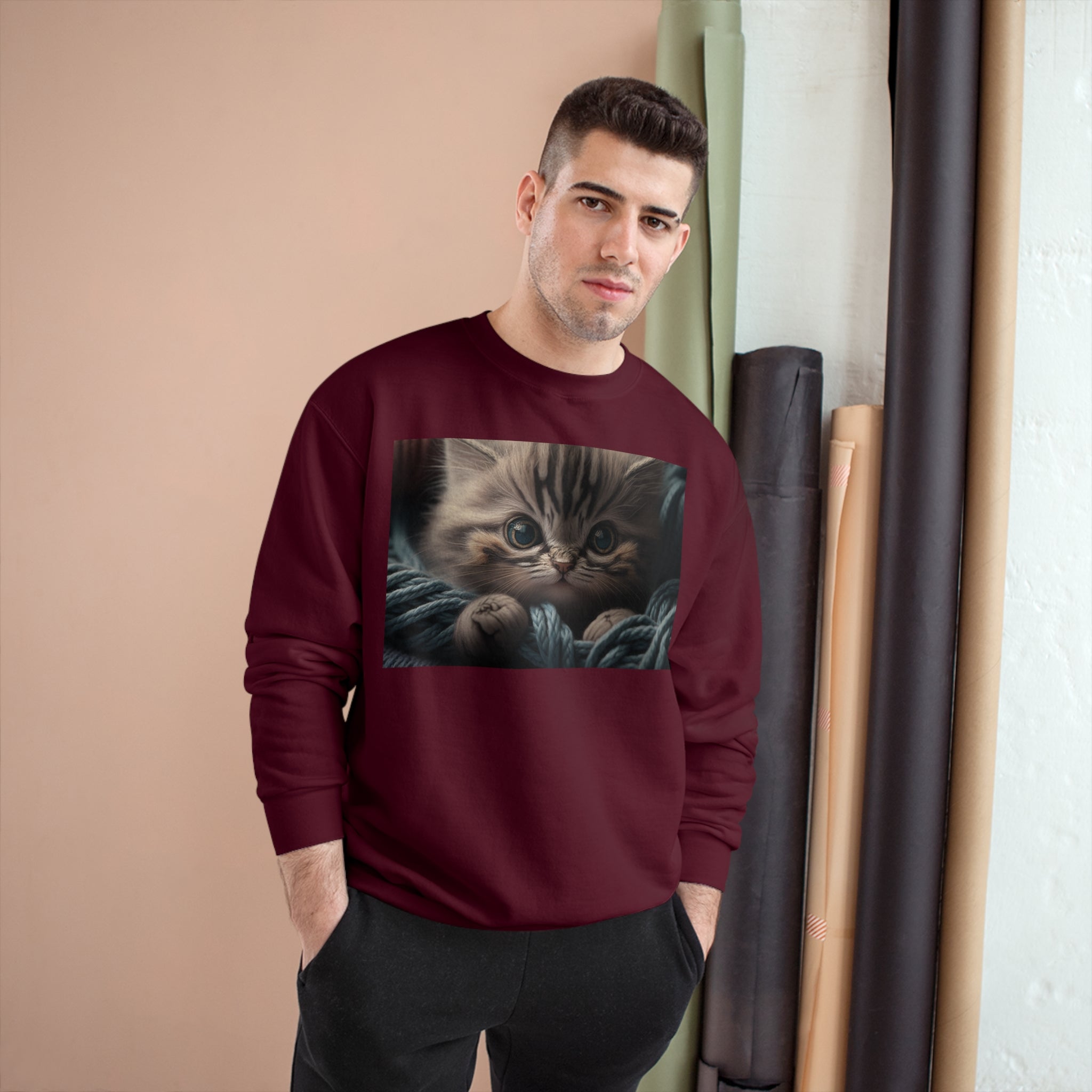 Champion Sweatshirt - Knit Animals, Kitten
