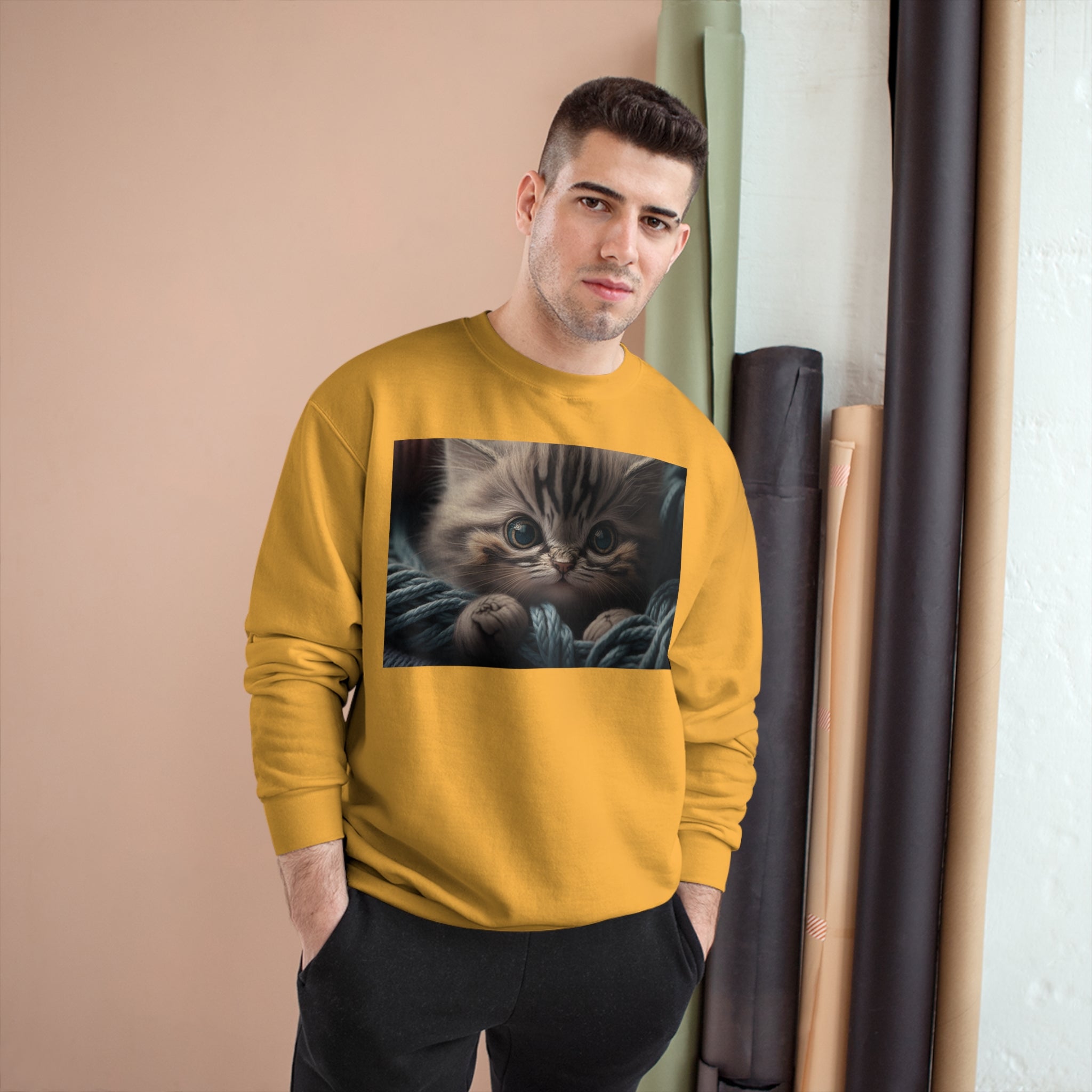 Champion Sweatshirt - Knit Animals, Kitten