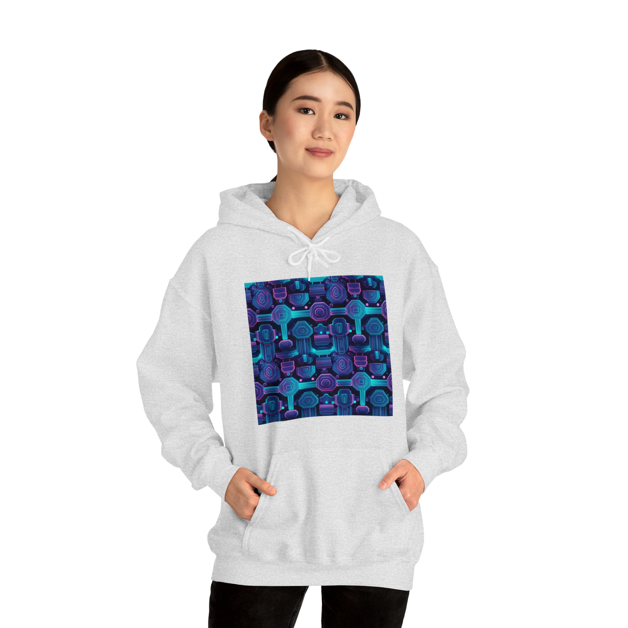 Unisex Heavy Blend™ Hooded Sweatshirt - Abstract Neon Designs 02