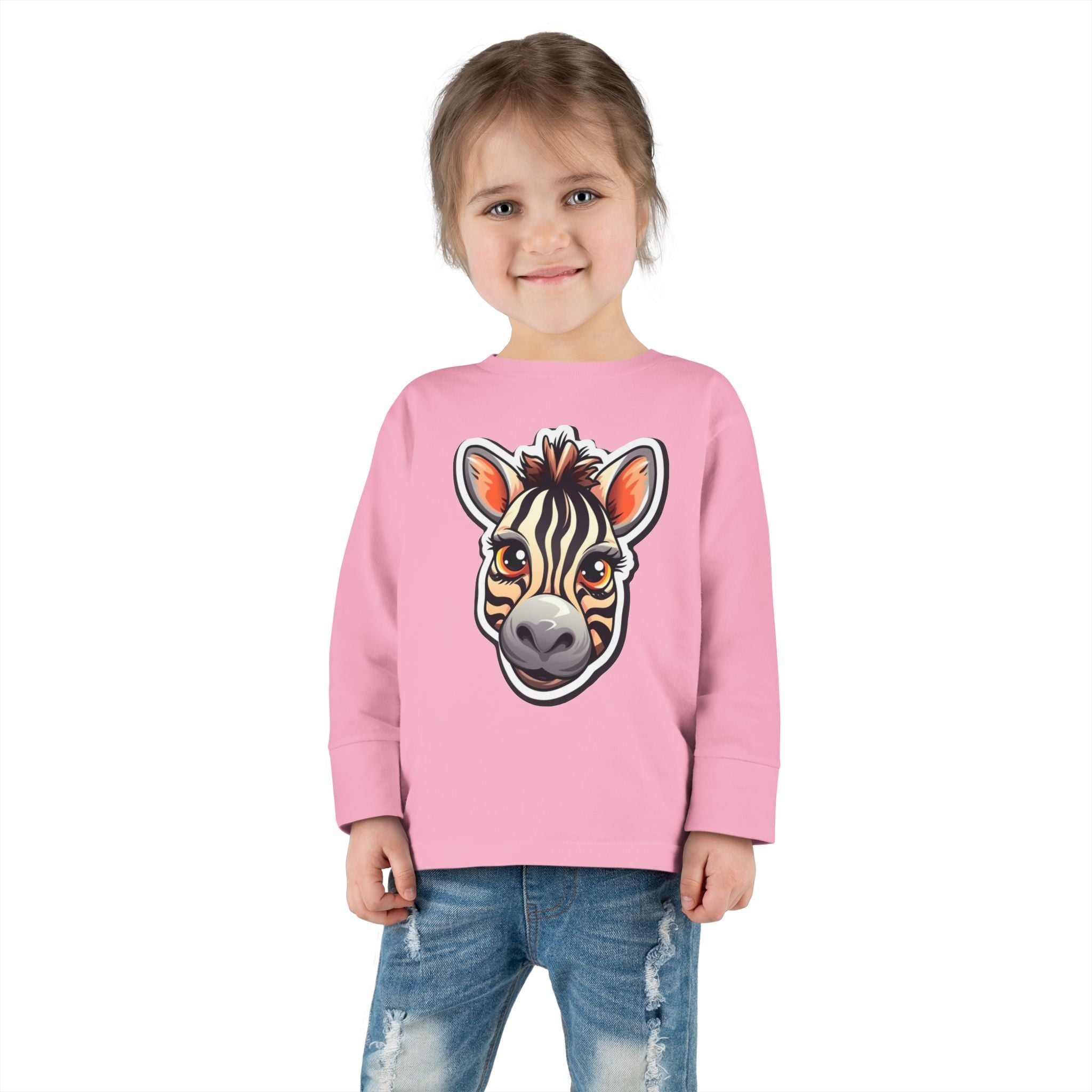 Toddler Long Sleeve Tee - Zebra Foal