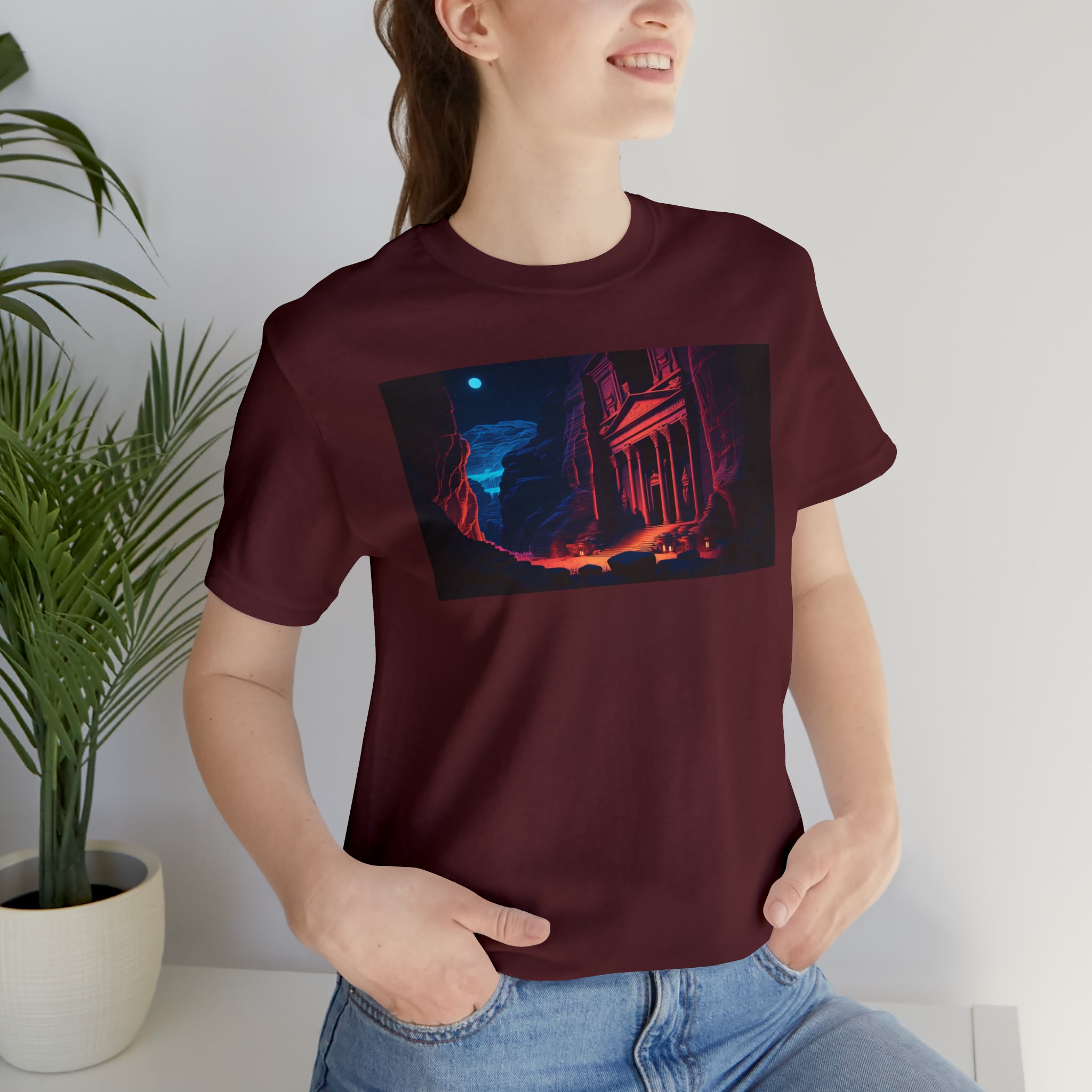 Unisex Jersey Short Sleeve Tee - Petra Caves, Jordan