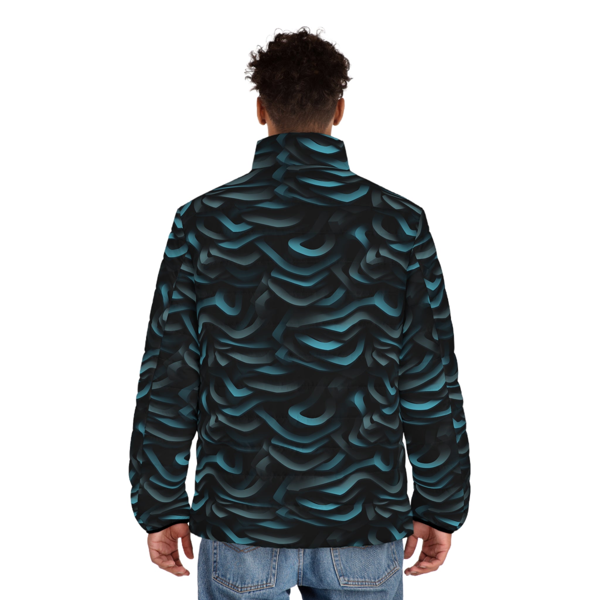 Men's Puffer Jacket (AOP) - Abstract Designs 09
