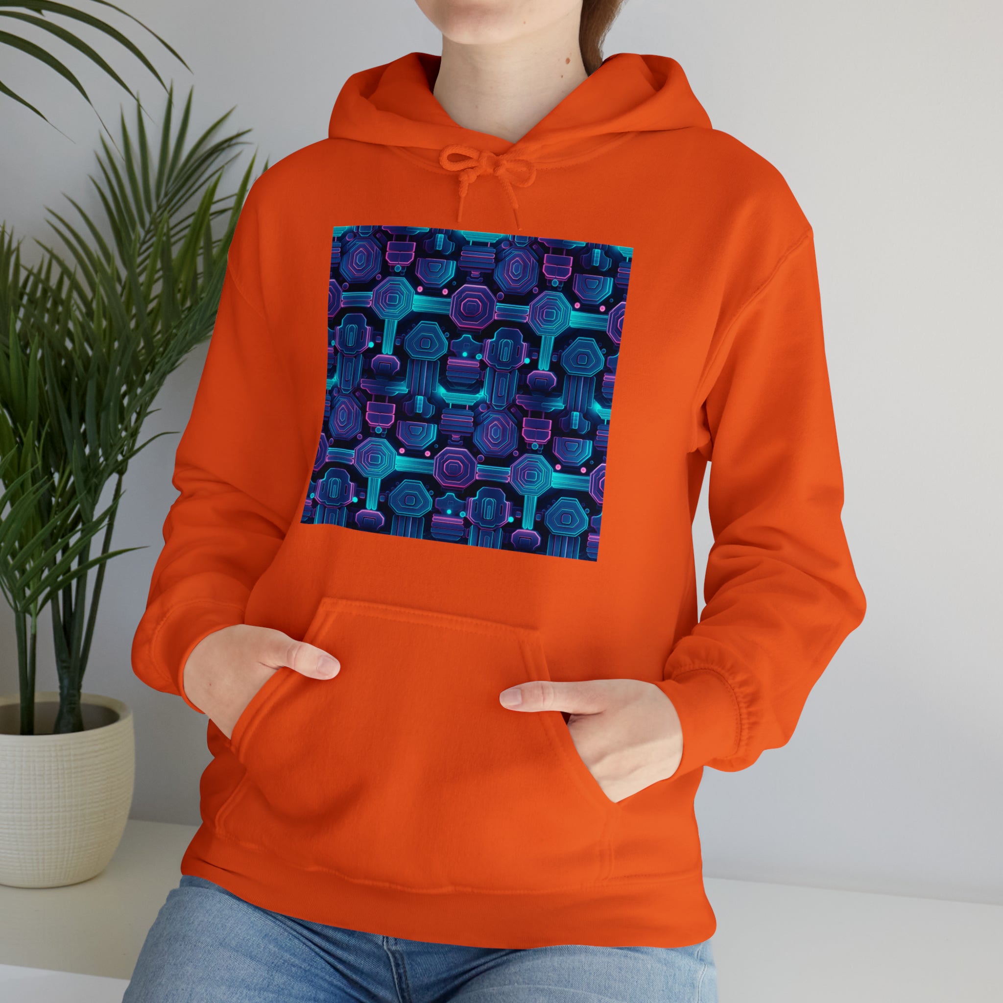 Unisex Heavy Blend™ Hooded Sweatshirt - Abstract Neon Designs 02
