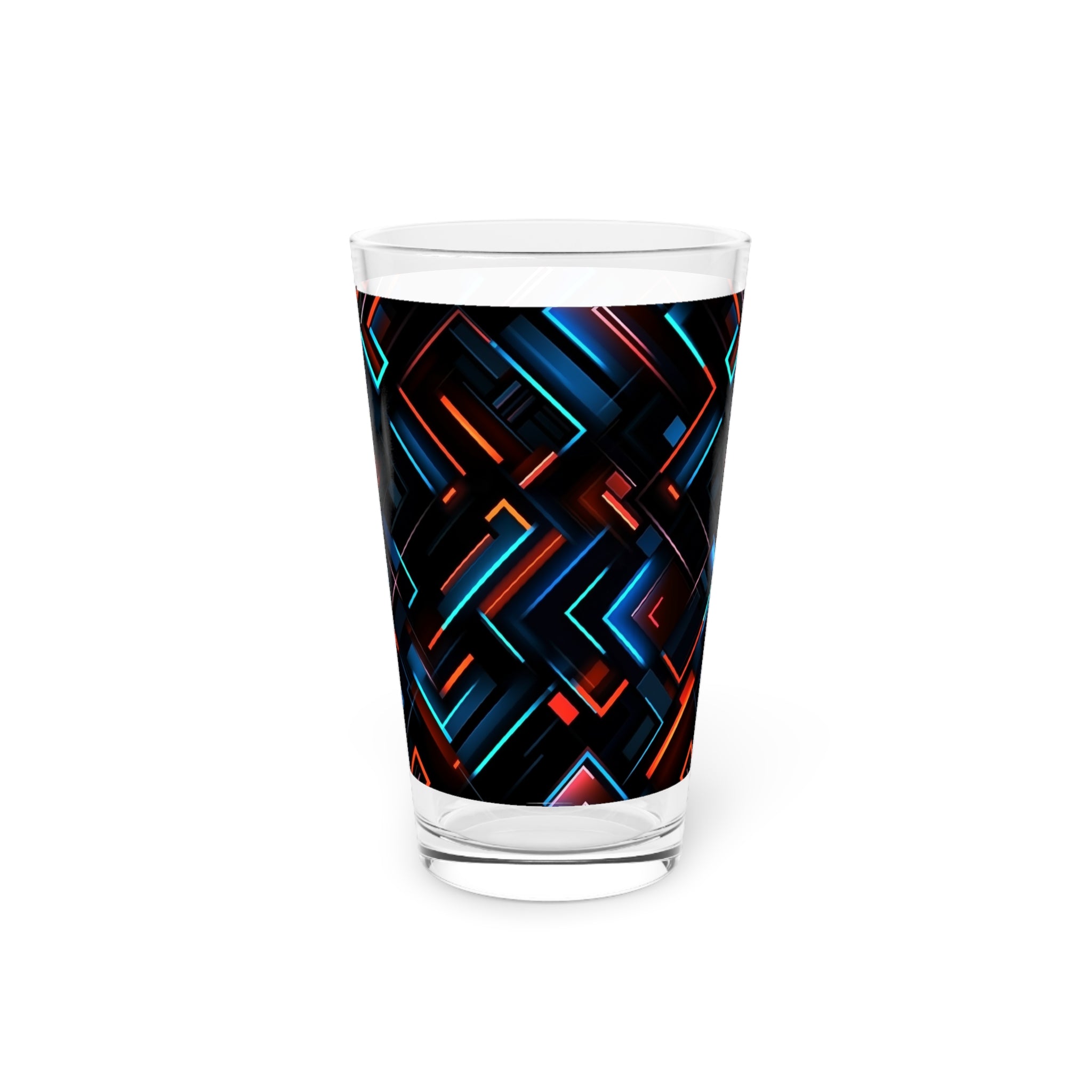 Pint Glass, 16oz - Abstract Designs 04