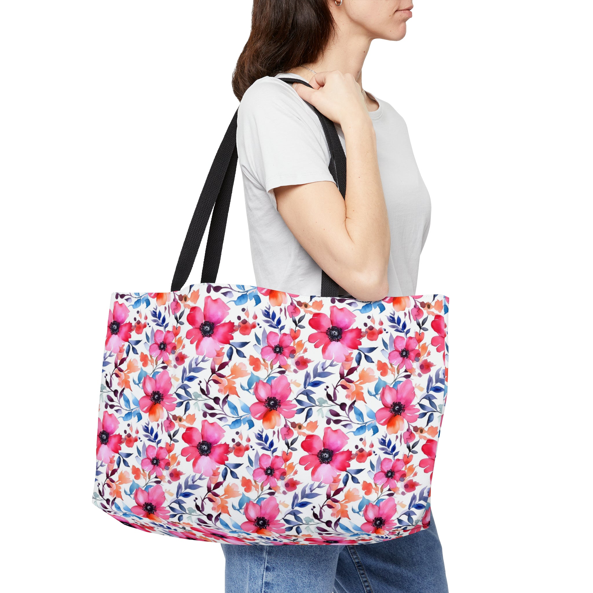 Weekender Tote Bag (AOP) - Seamless Floral Designs 02