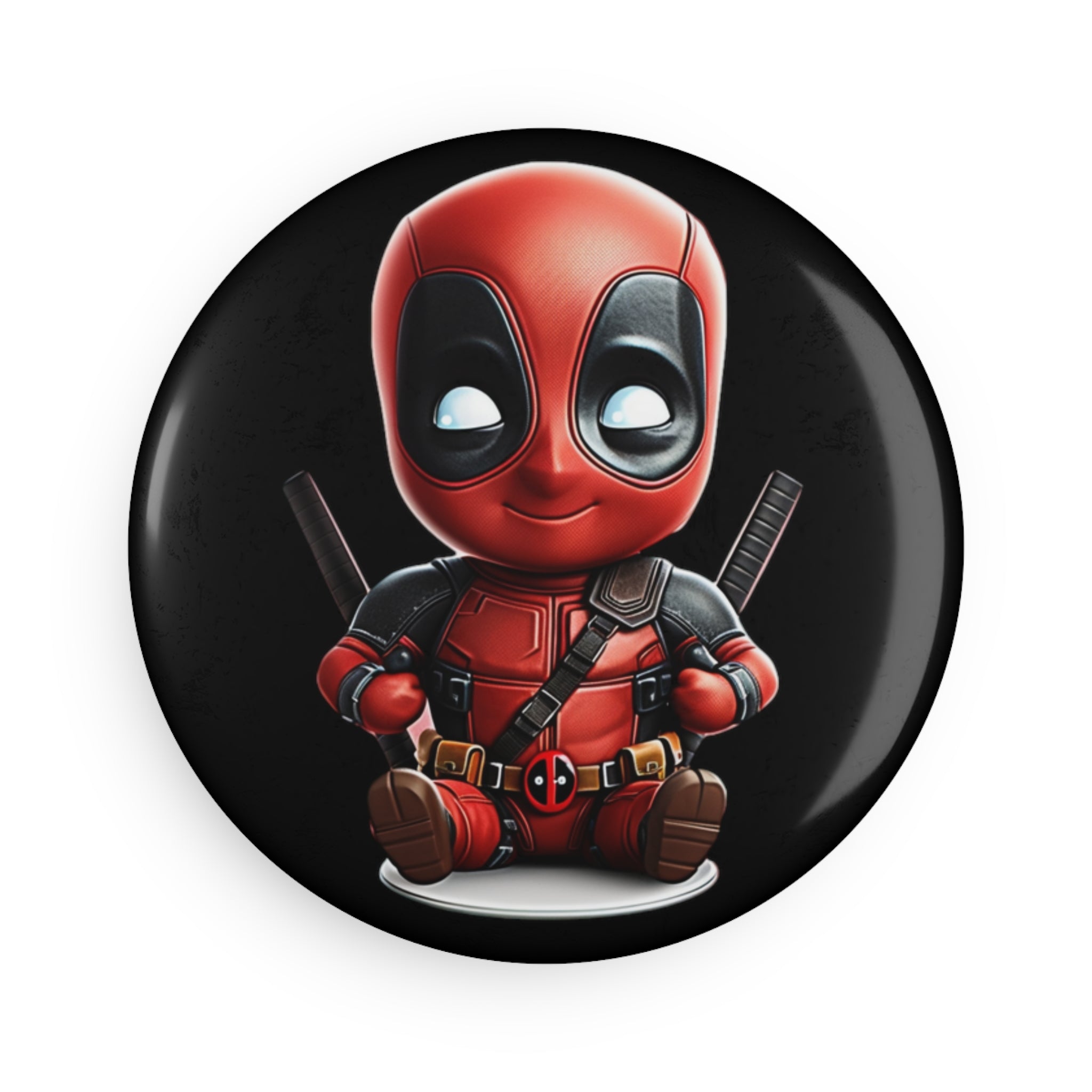 Button Magnet, Round (1 & 10 pcs) - Baby Deadpool 02