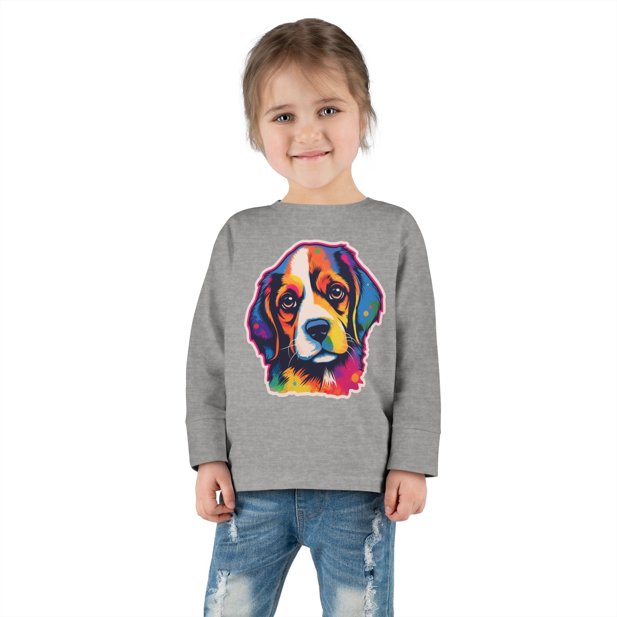 Toddler Long Sleeve Tee - Puppies 01