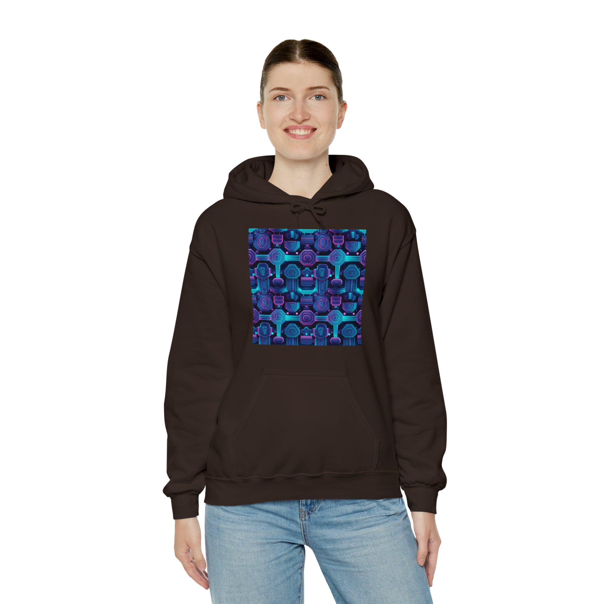Unisex Heavy Blend™ Hooded Sweatshirt - Abstract Neon Designs 02