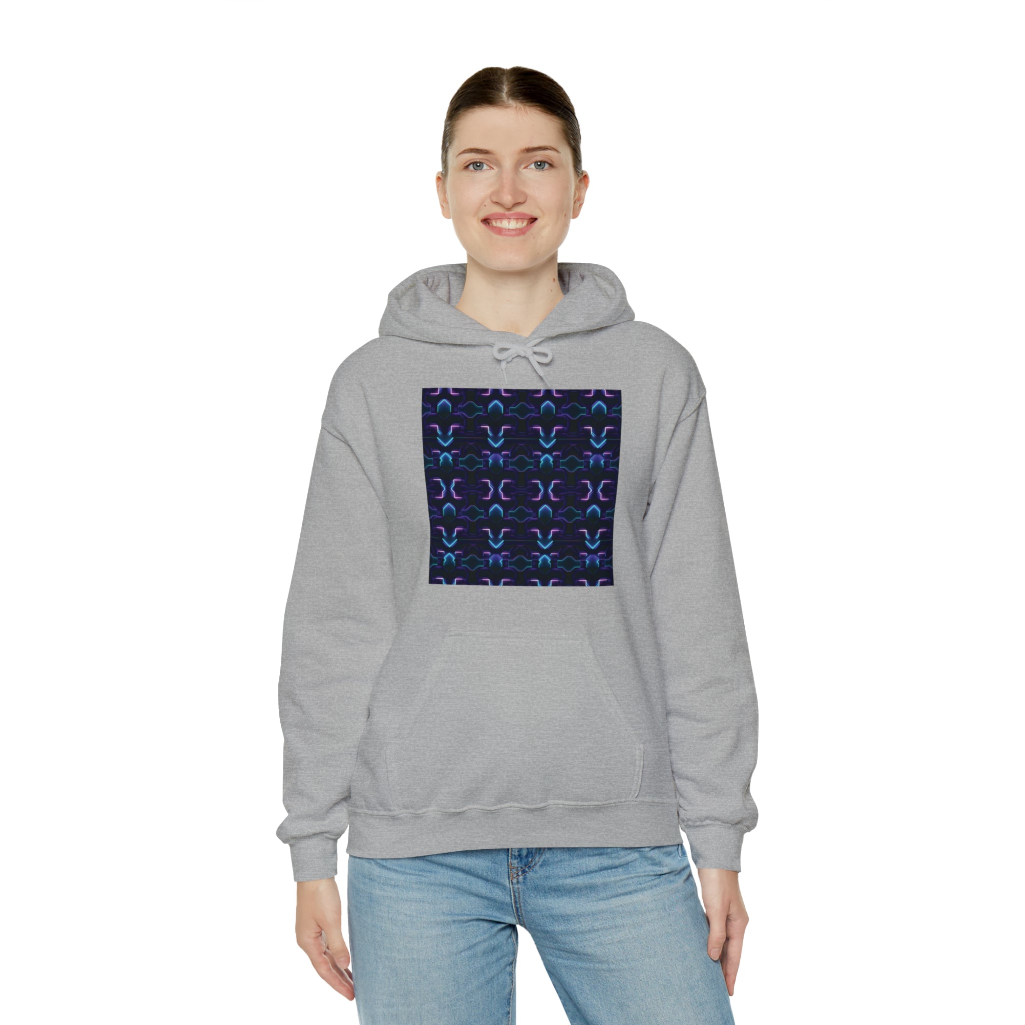 Unisex Heavy Blend™ Hooded Sweatshirt - Abstract Neon Designs 06