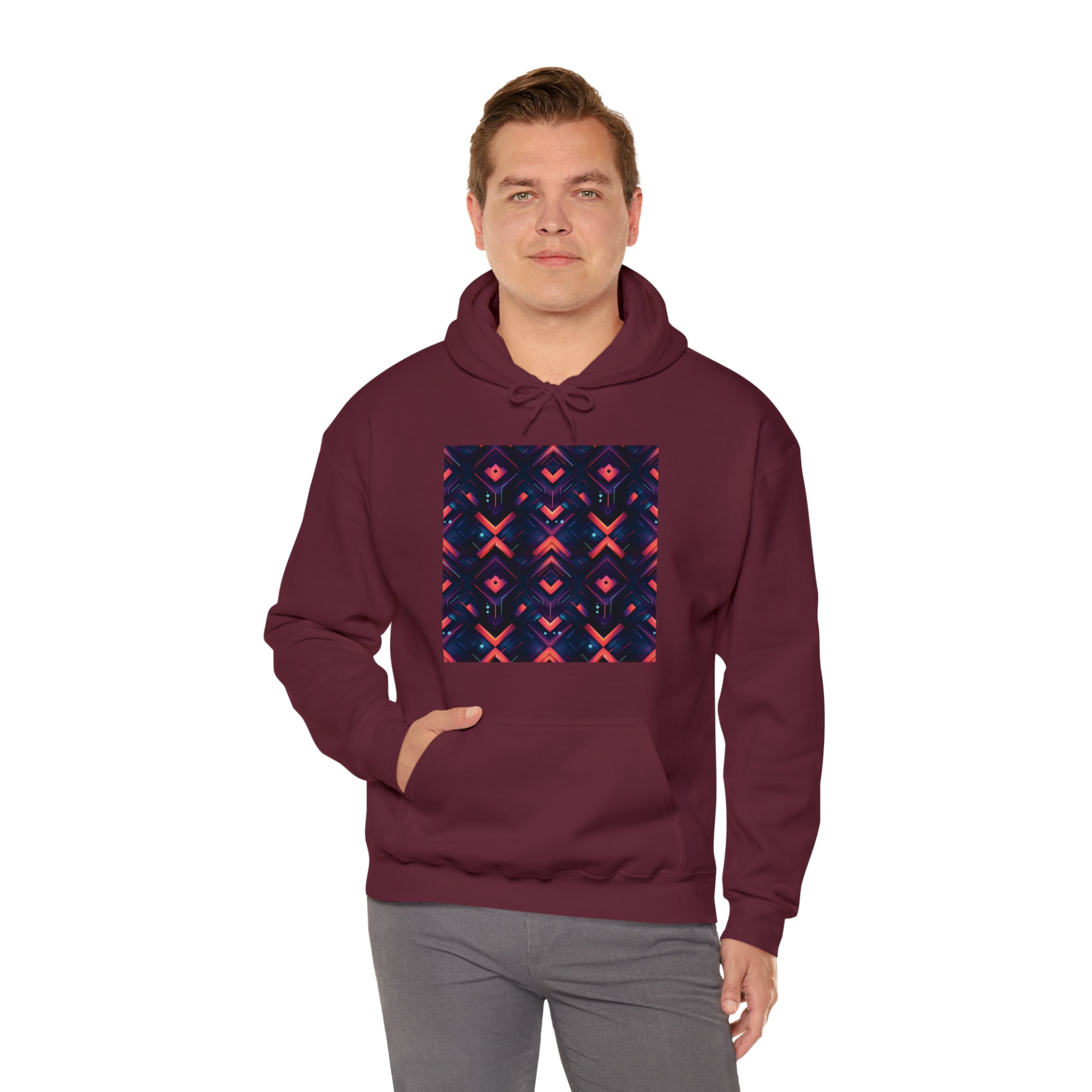 Unisex Heavy Blend™ Hooded Sweatshirt - Abstract Neon Designs 03