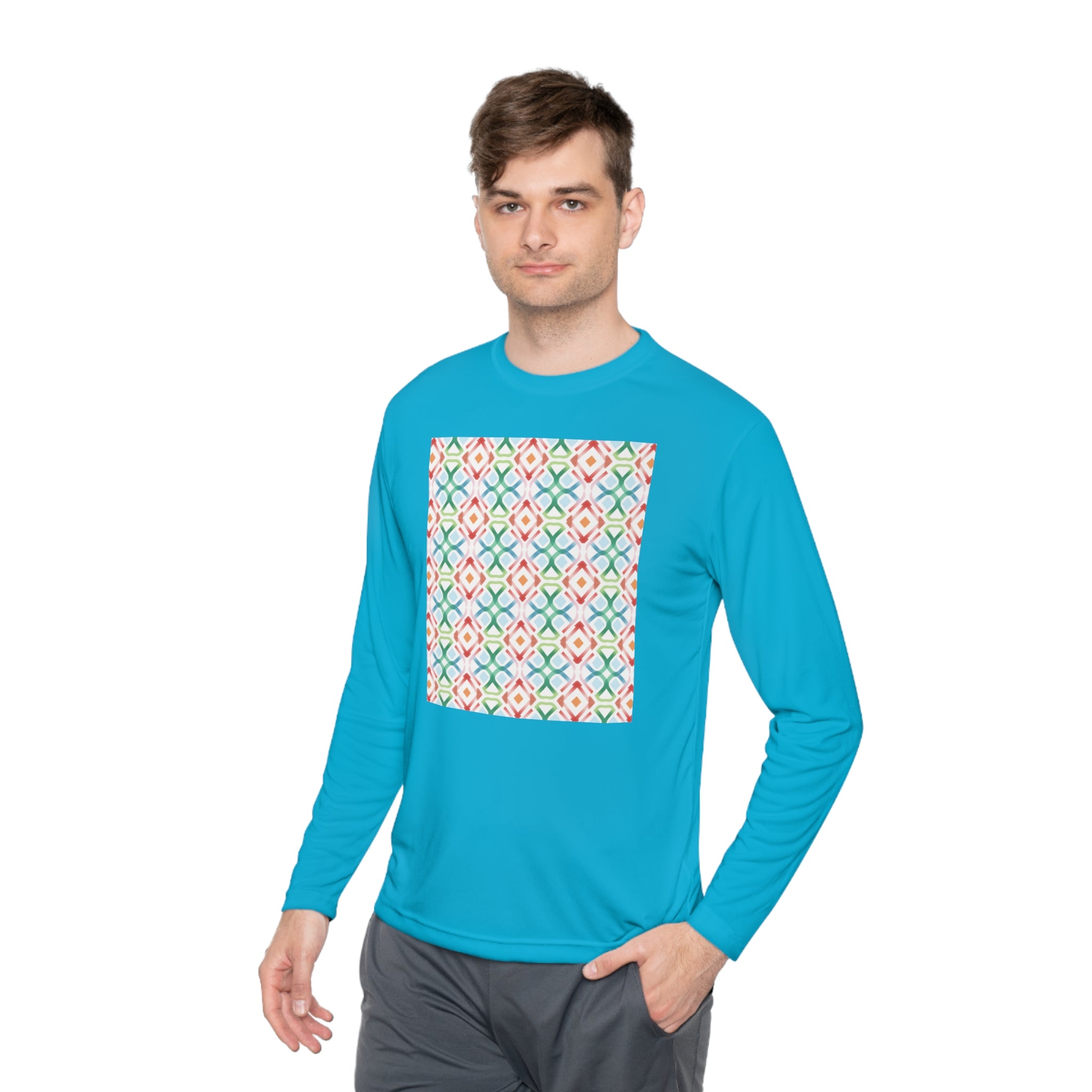 Unisex Lightweight Long Sleeve Tee (AOP) - Abstract Designs 09