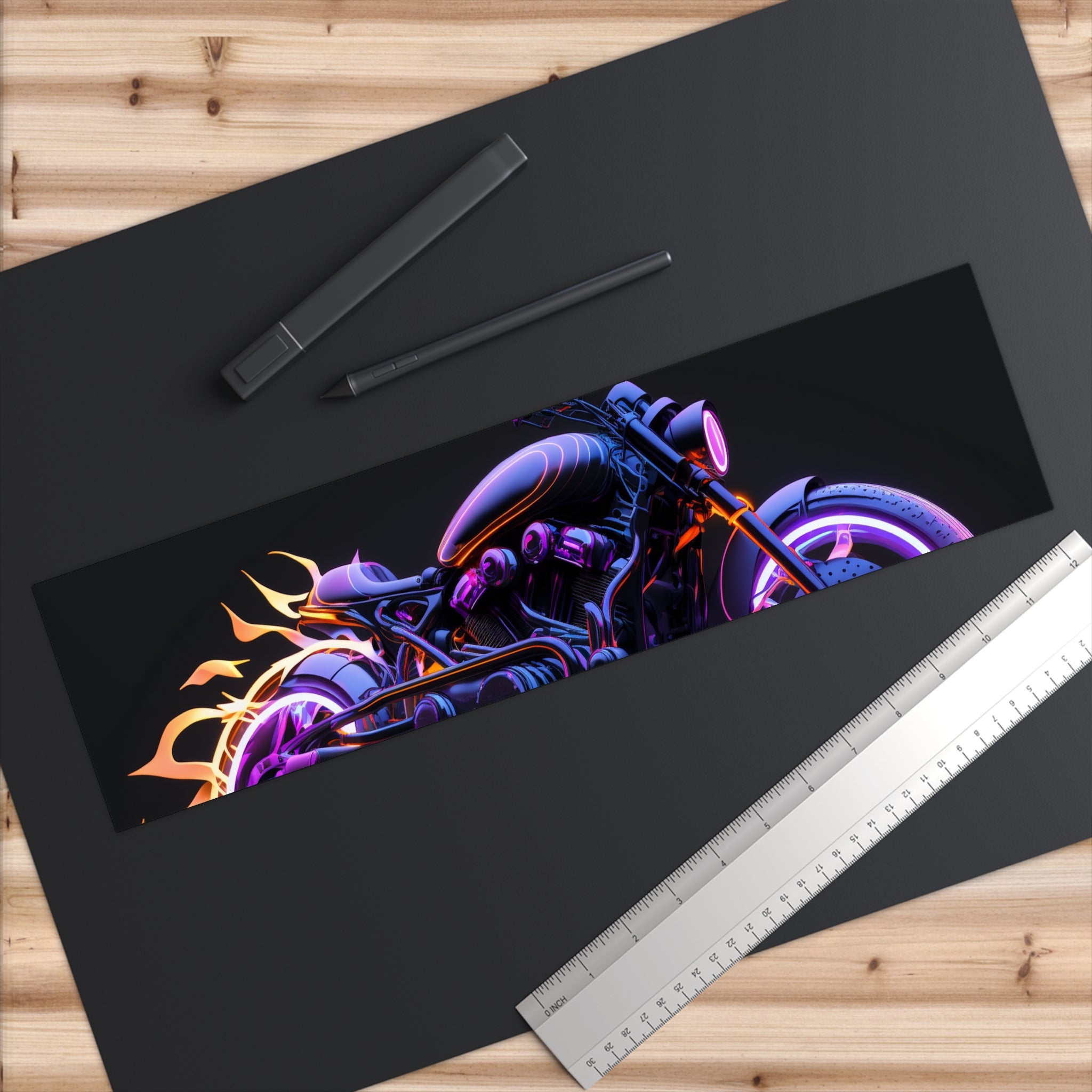 Bumper Stickers - Neon Motorcycle Design 01