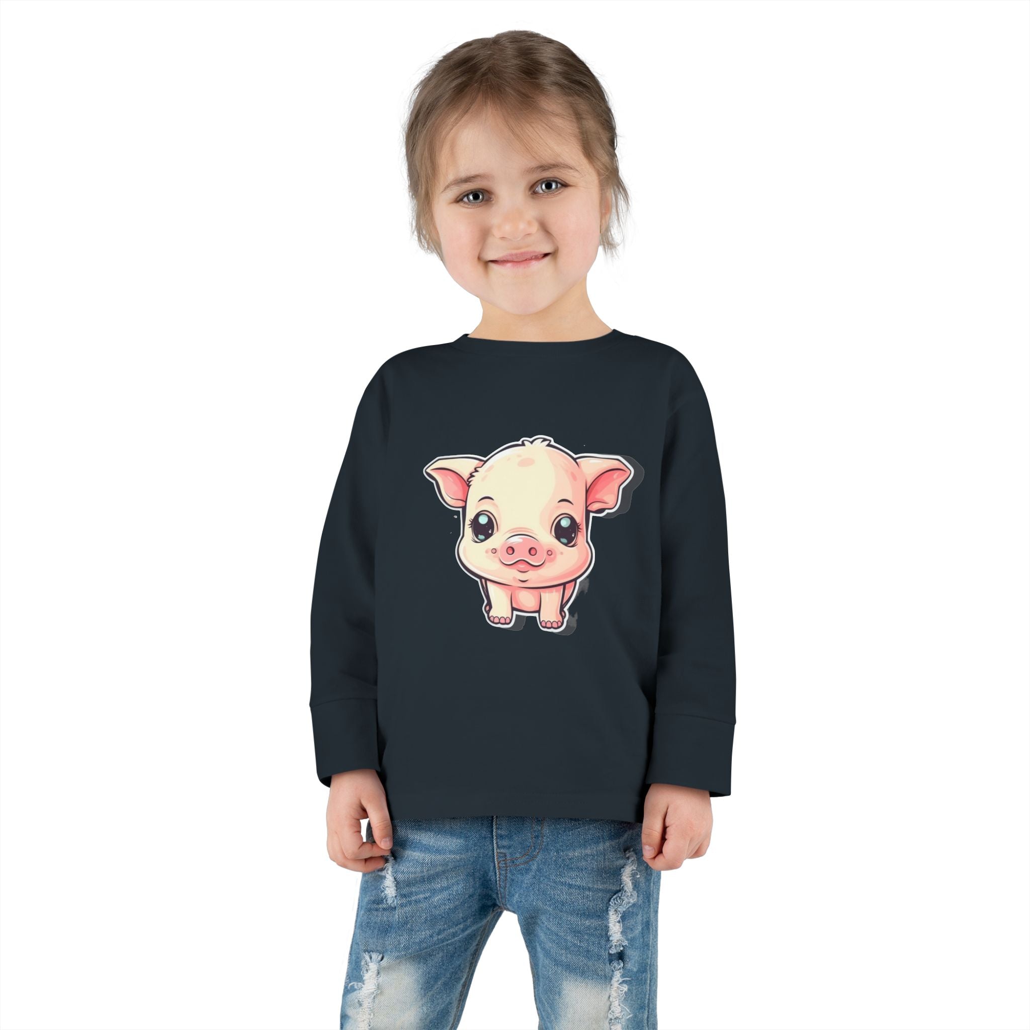 Toddler Long Sleeve Tee - Pig Piglet