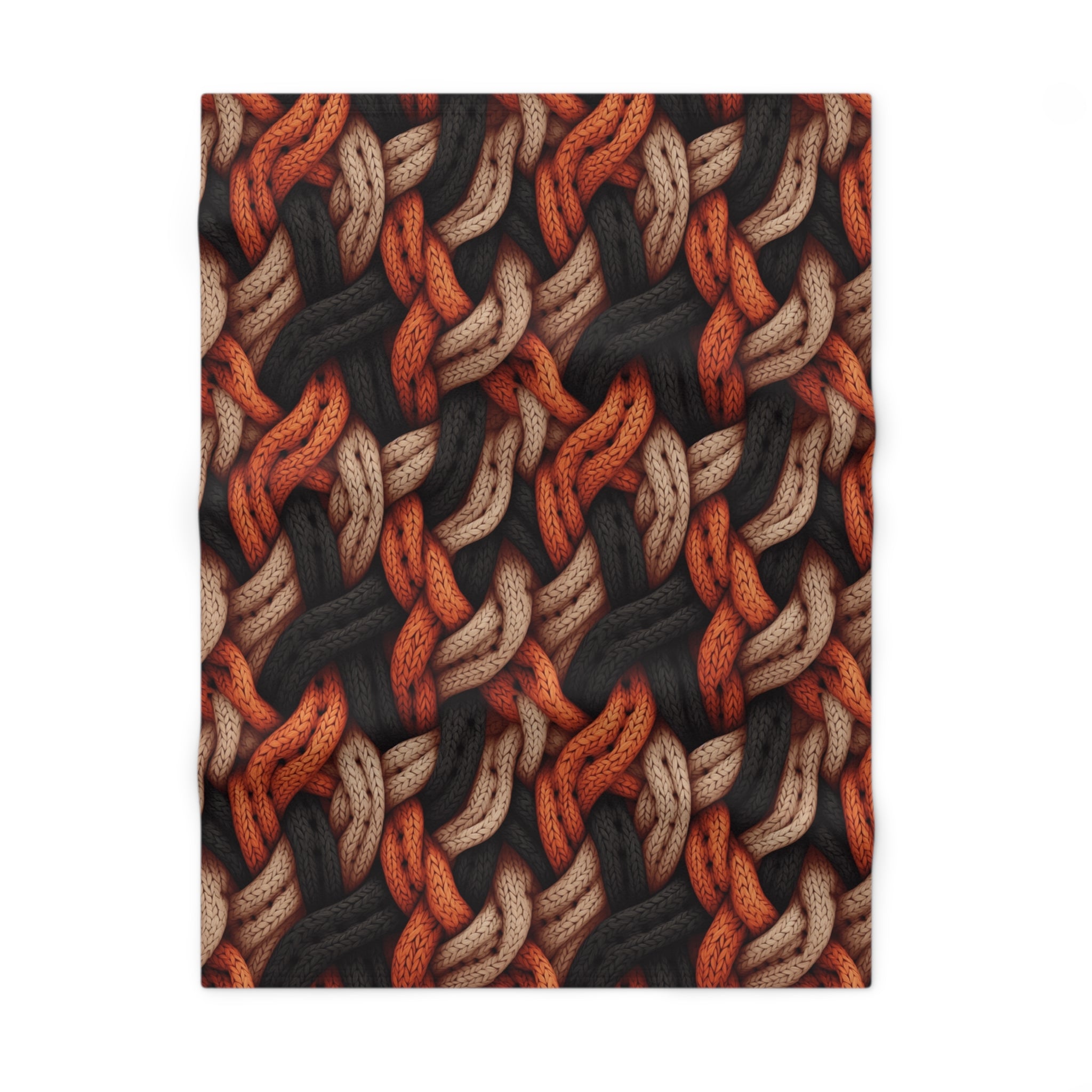 Soft Fleece Baby Blanket (AOP) - Seamless Knit Art 04