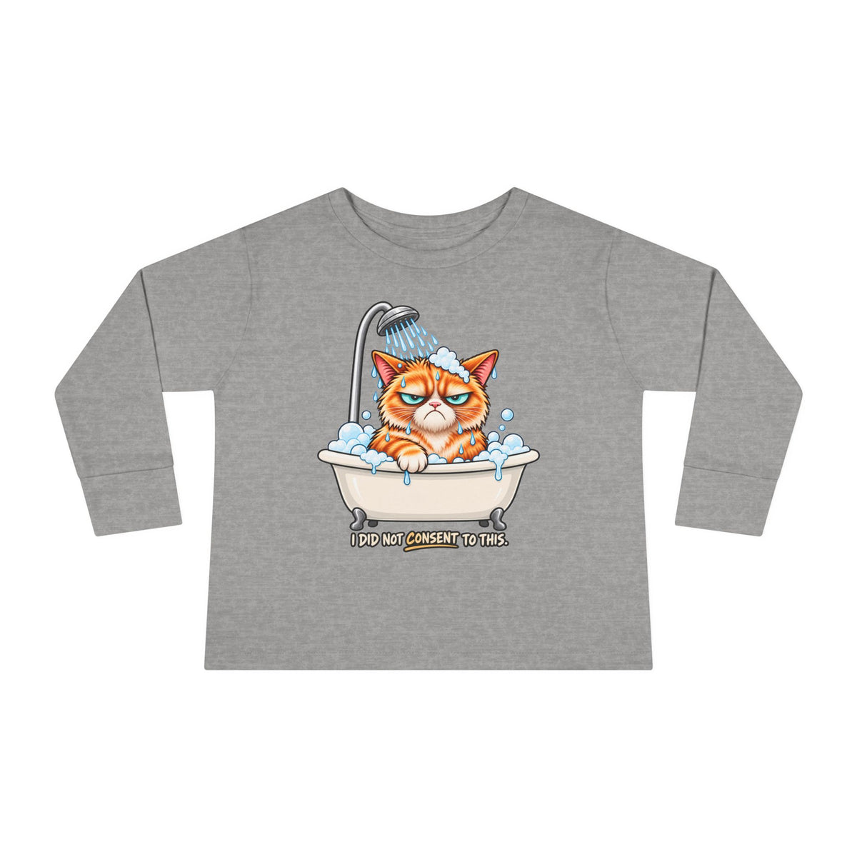 Forced Hydration - Mildly Feral - Toddler Long Sleeve Tee