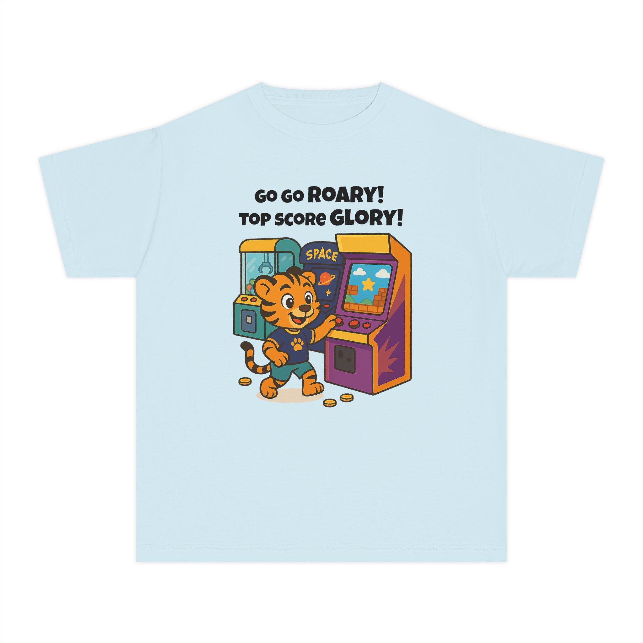 Youth Midweight Cotton Tee - Roary's Adventures at the Arcade