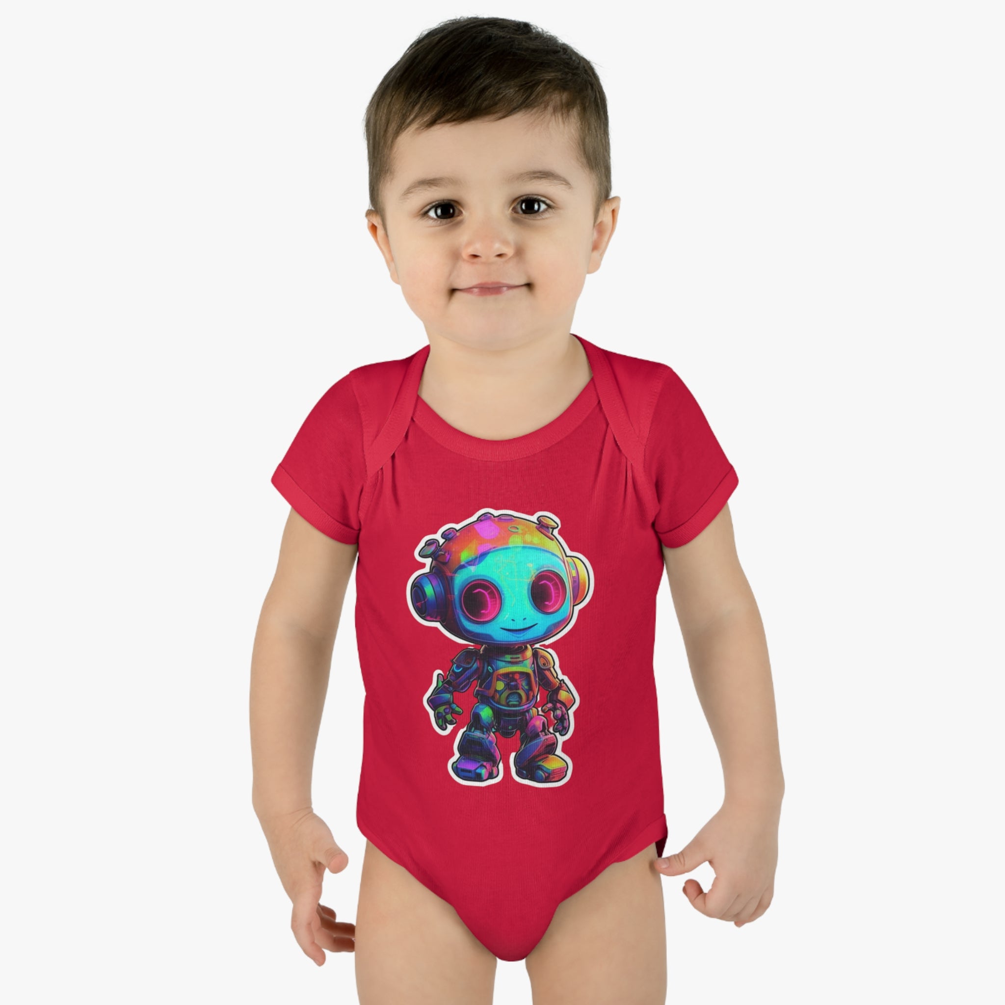 Infant Baby Rib Bodysuit - Chip, Robot Pop Art 07