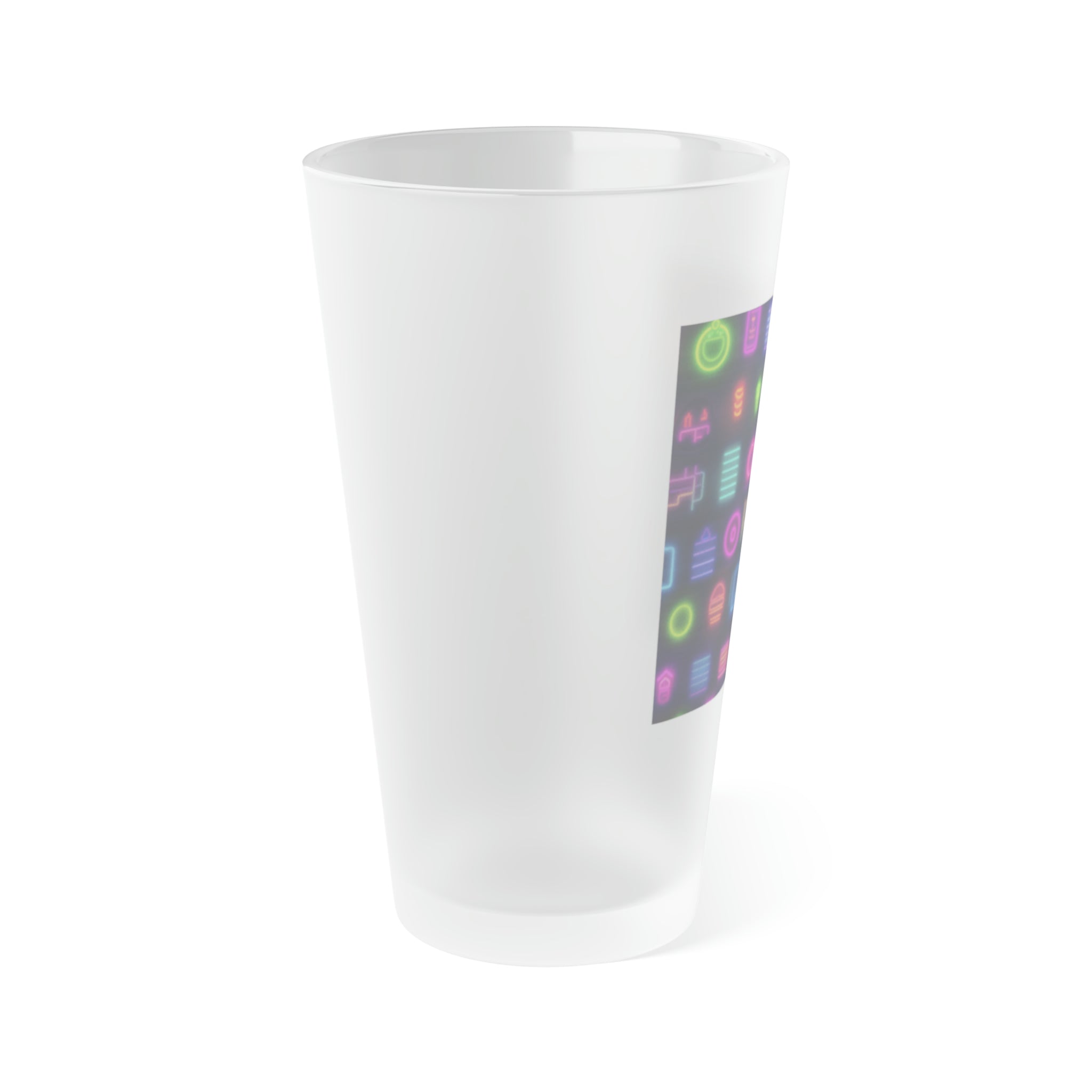 Frosted Pint Glass, 16oz - Vibrant Designs 09