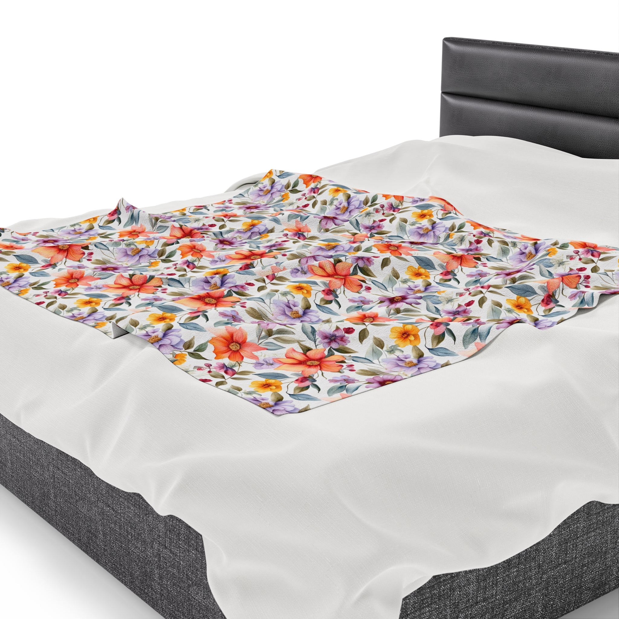 Velveteen Plush Blanket (AOP) - Seamless Abstract Designs 03