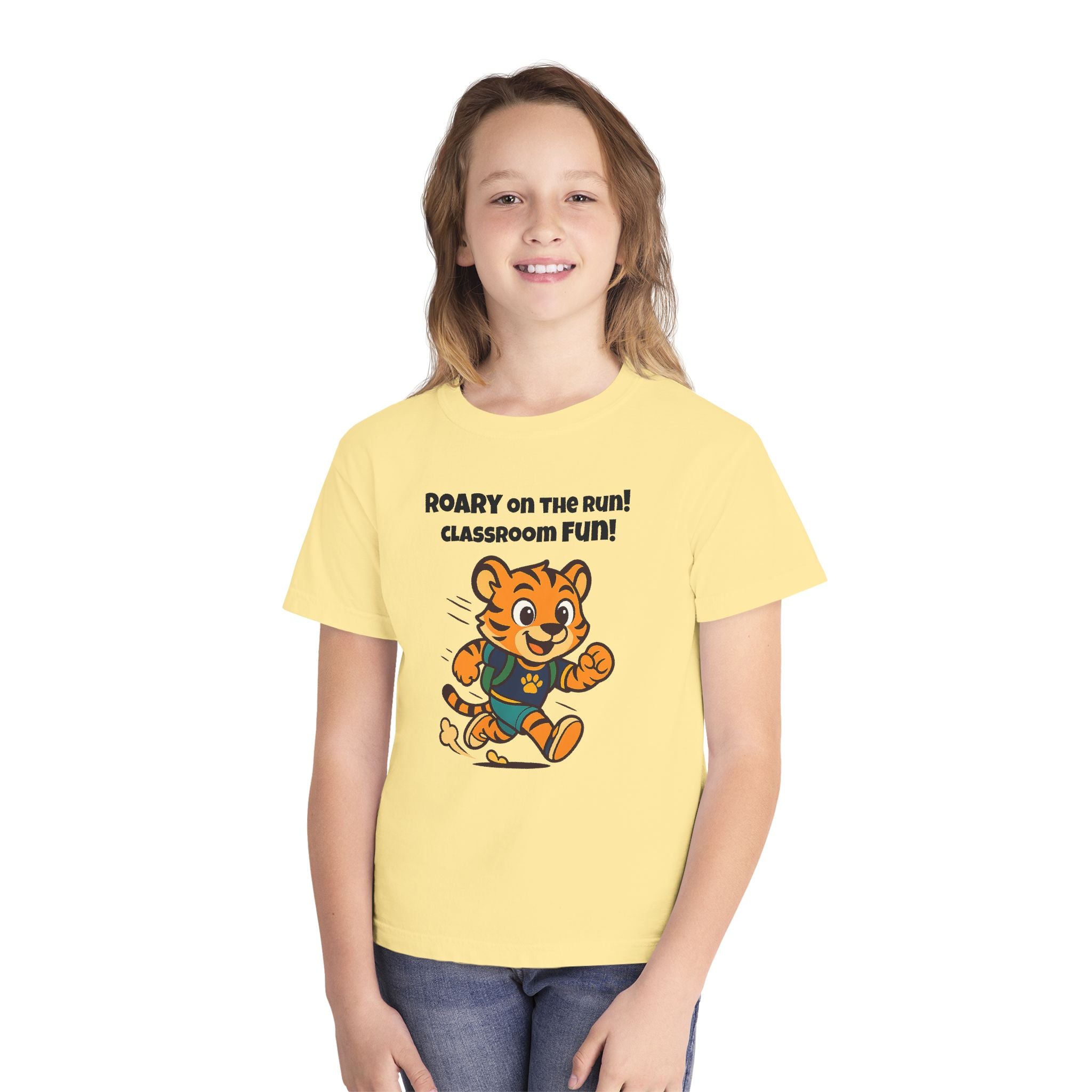 Youth Midweight Cotton Tee - Roary's Dash to School