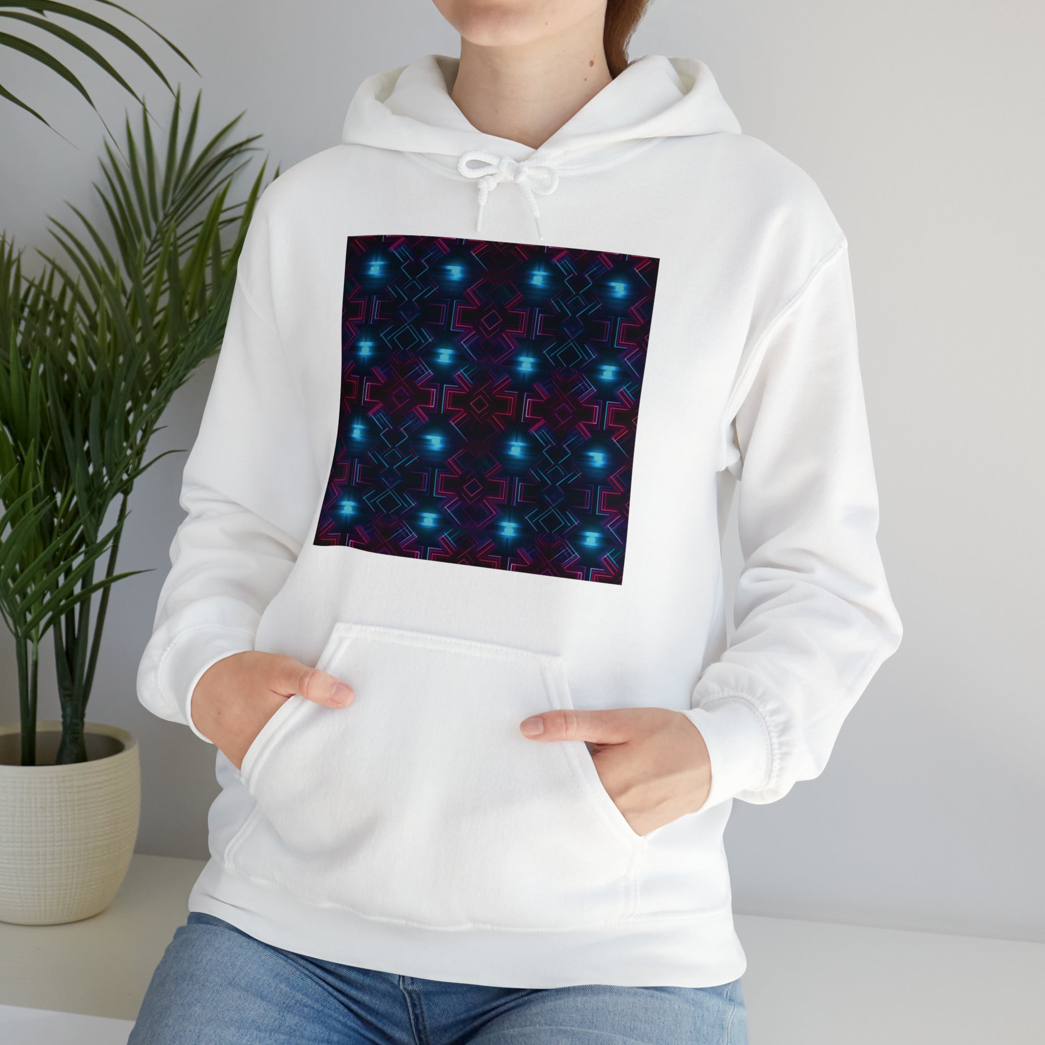 Unisex Heavy Blend™ Hooded Sweatshirt - Abstract Neon Designs 01