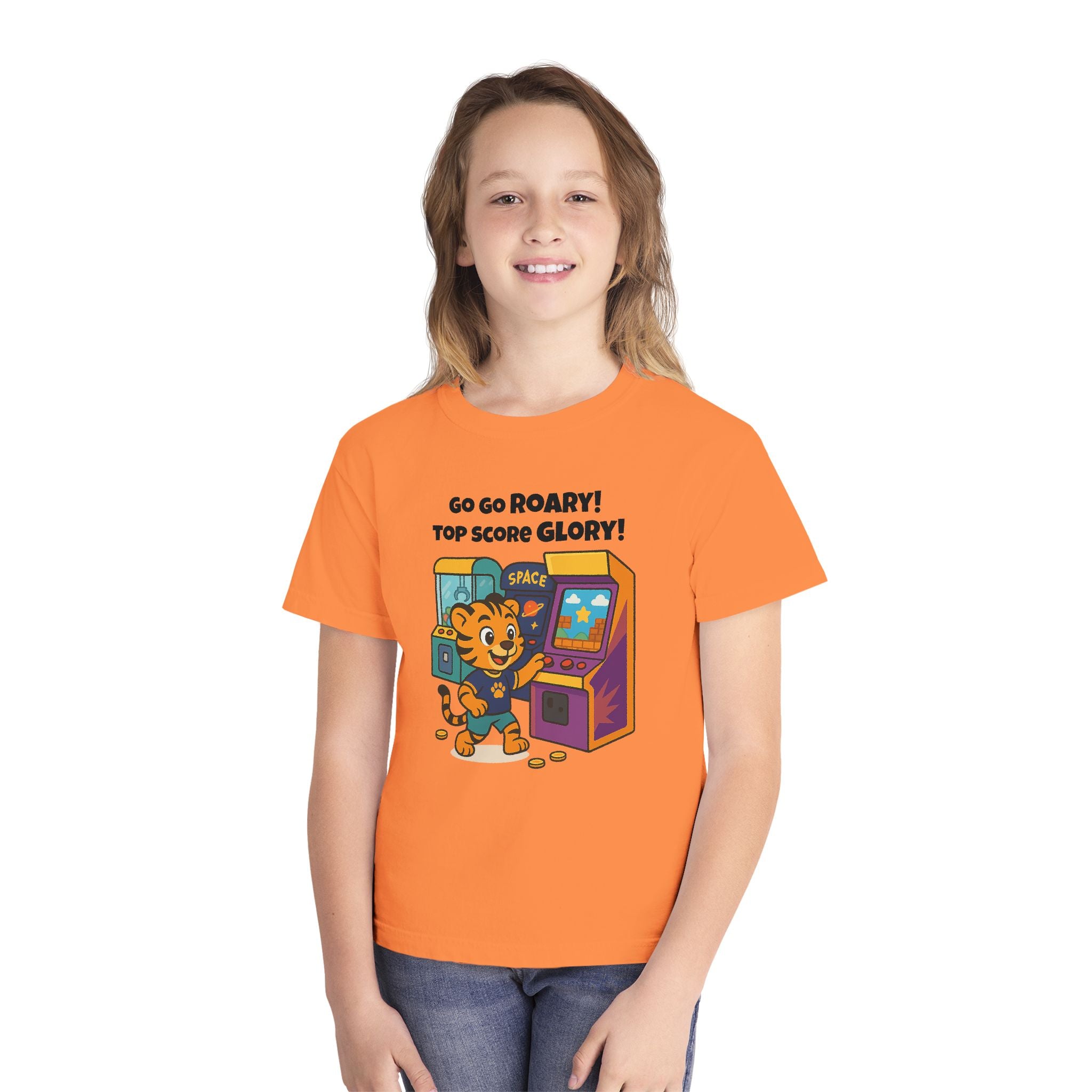 Youth Midweight Cotton Tee - Roary's Adventures at the Arcade