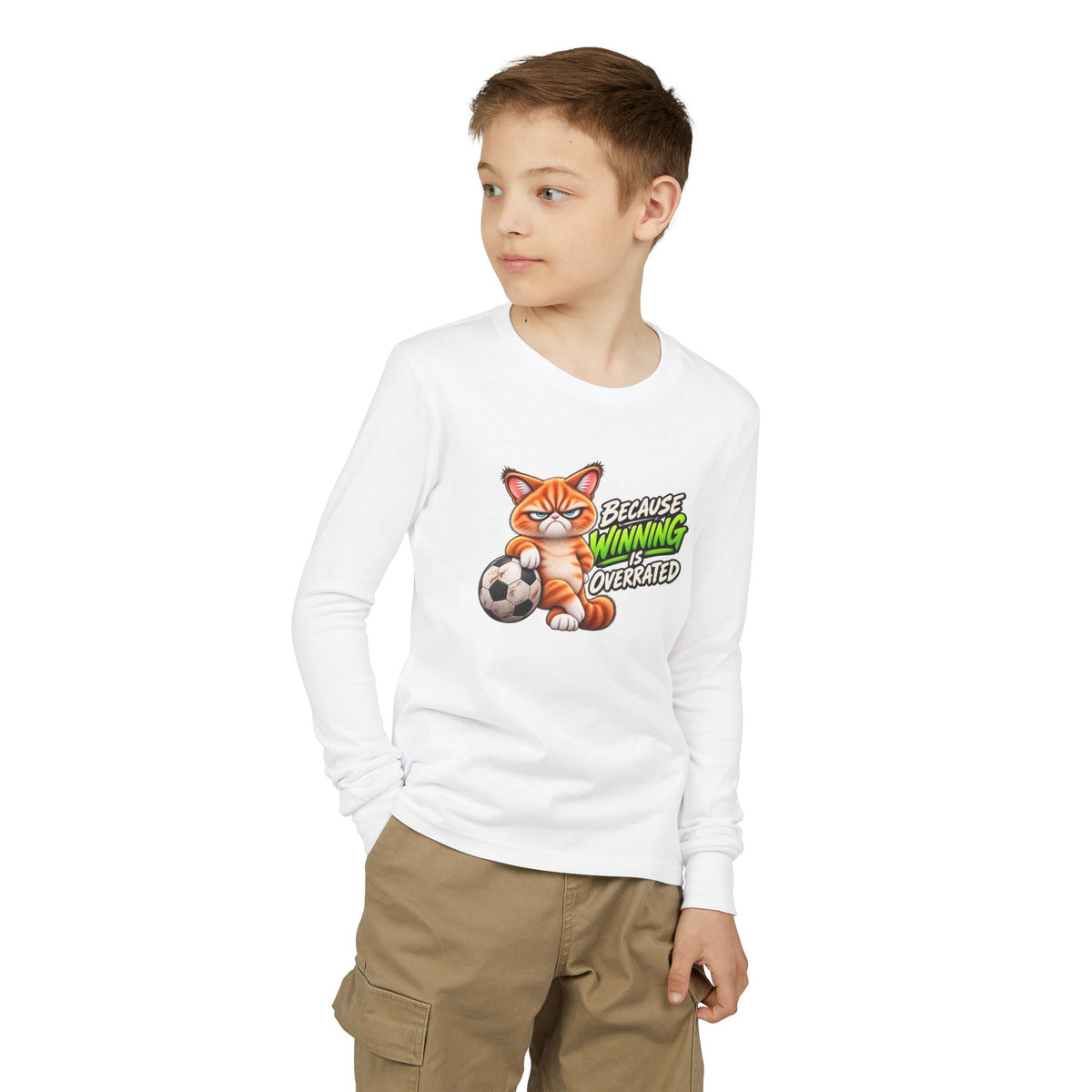 Because Winning is Overrated - Mildly Feral - Youth Long Sleeve Tee