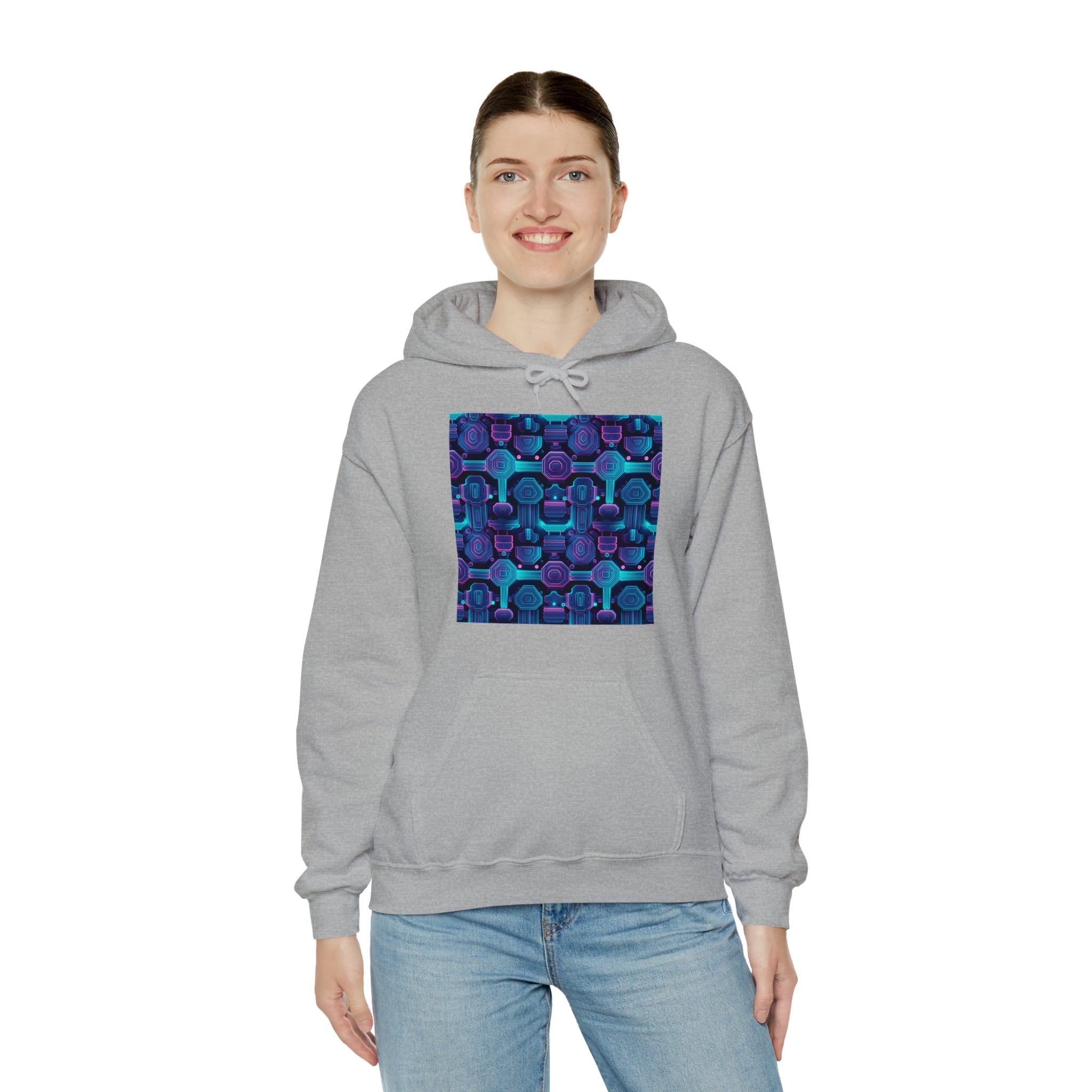 Unisex Heavy Blend™ Hooded Sweatshirt - Abstract Neon Designs 02