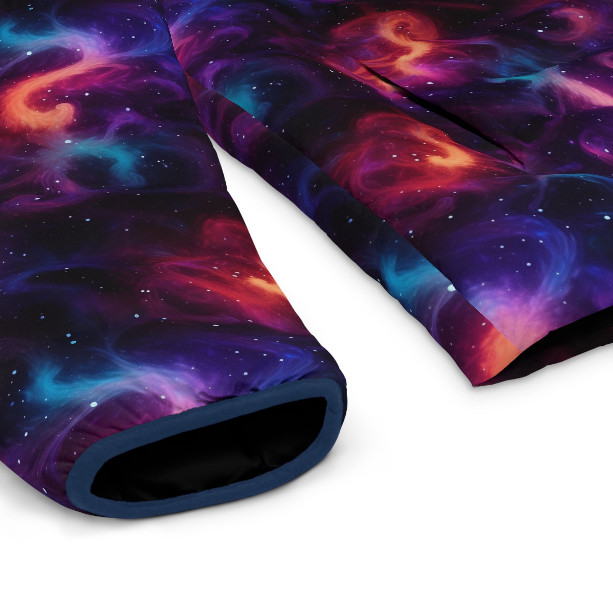 Men's Puffer Jacket (AOP) - Digital Galaxies 04