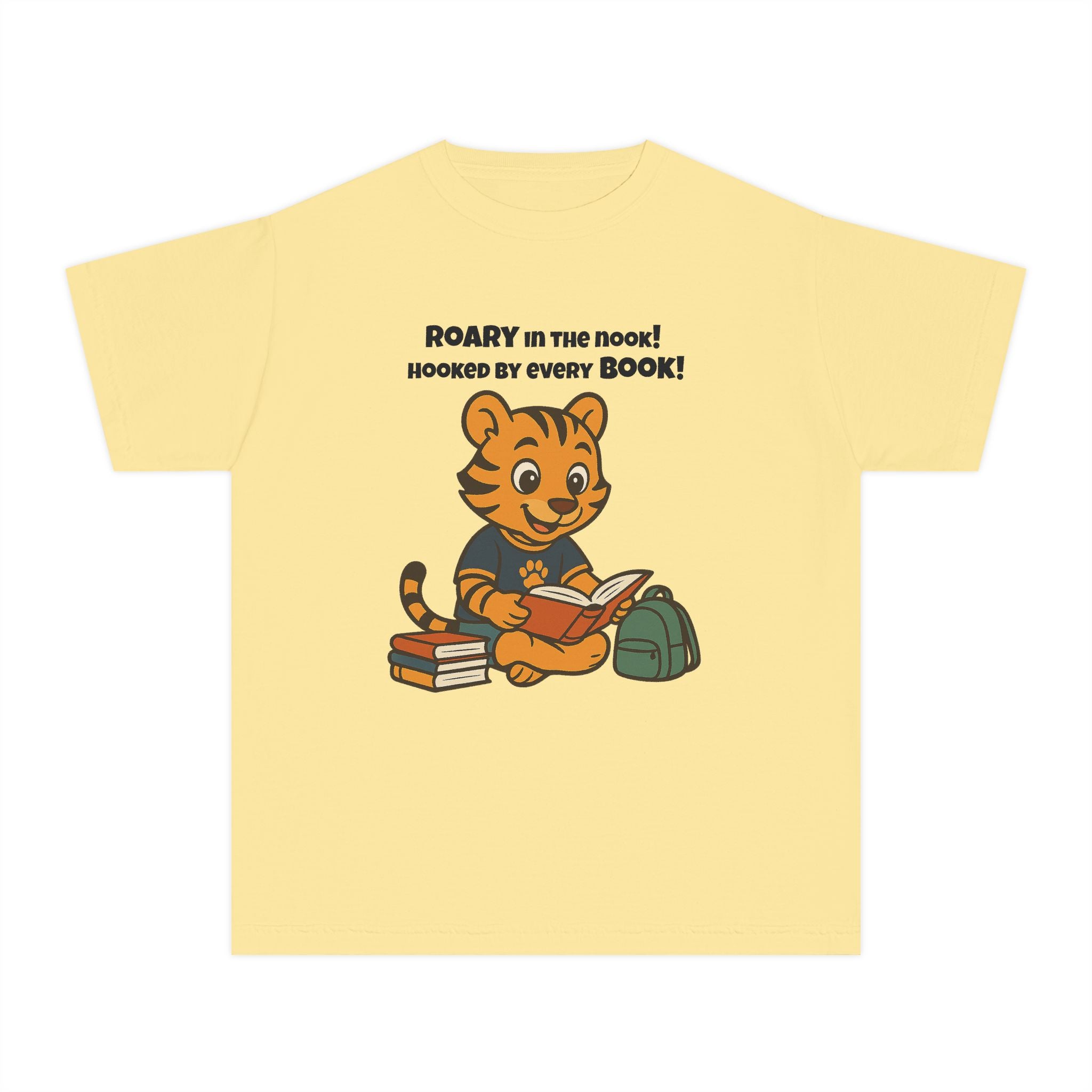 Youth Midweight Cotton Tee - Roary's Adventures in the Library