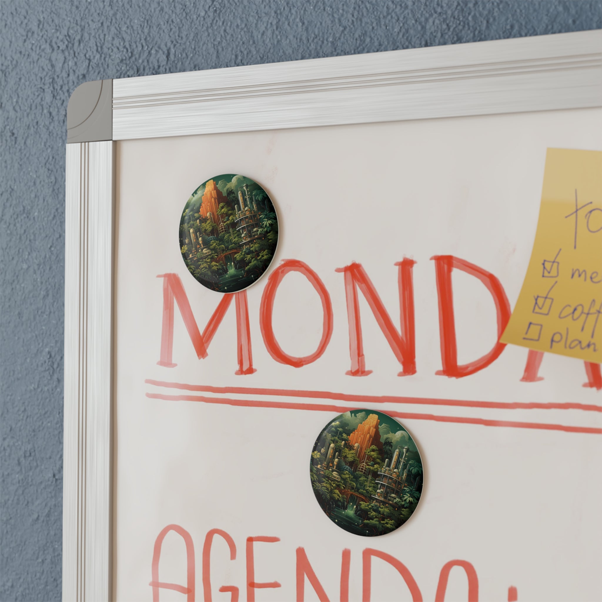Button Magnet, Round (1 & 10 pcs) - Isometric City Designs 15