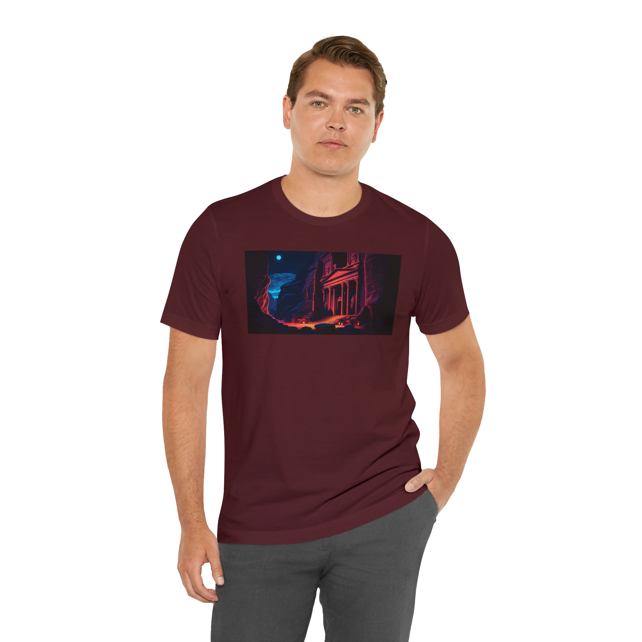 Unisex Jersey Short Sleeve Tee - Petra Caves, Jordan