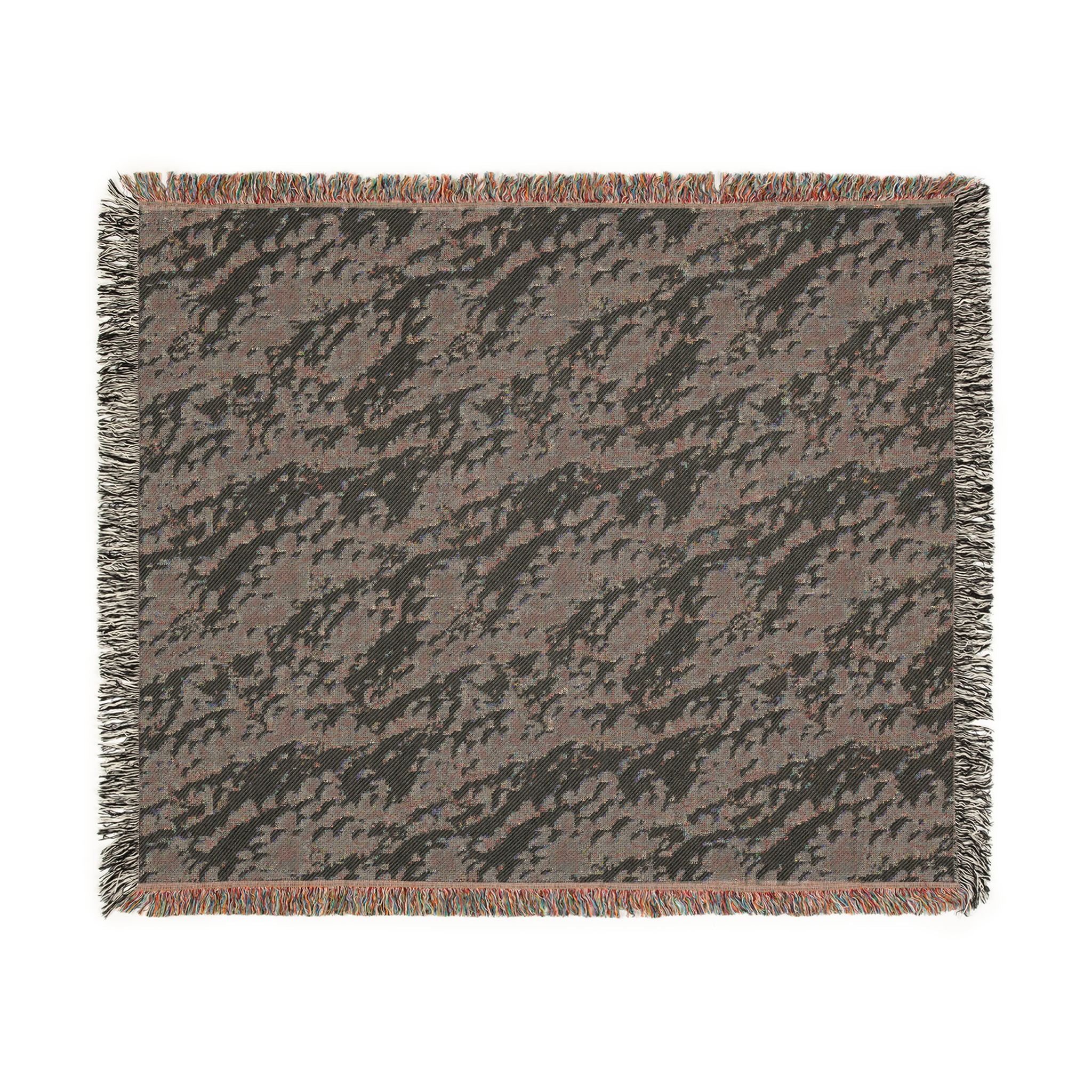 Woven Throw Blanket — Reversible Cozy Check Pattern for Living Room & Cabin - Design 05
