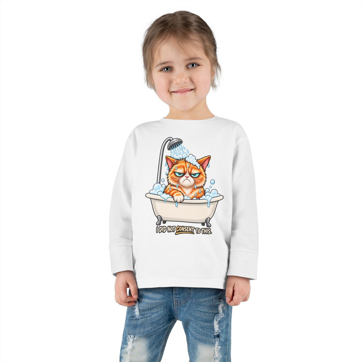 Forced Hydration - Mildly Feral - Toddler Long Sleeve Tee